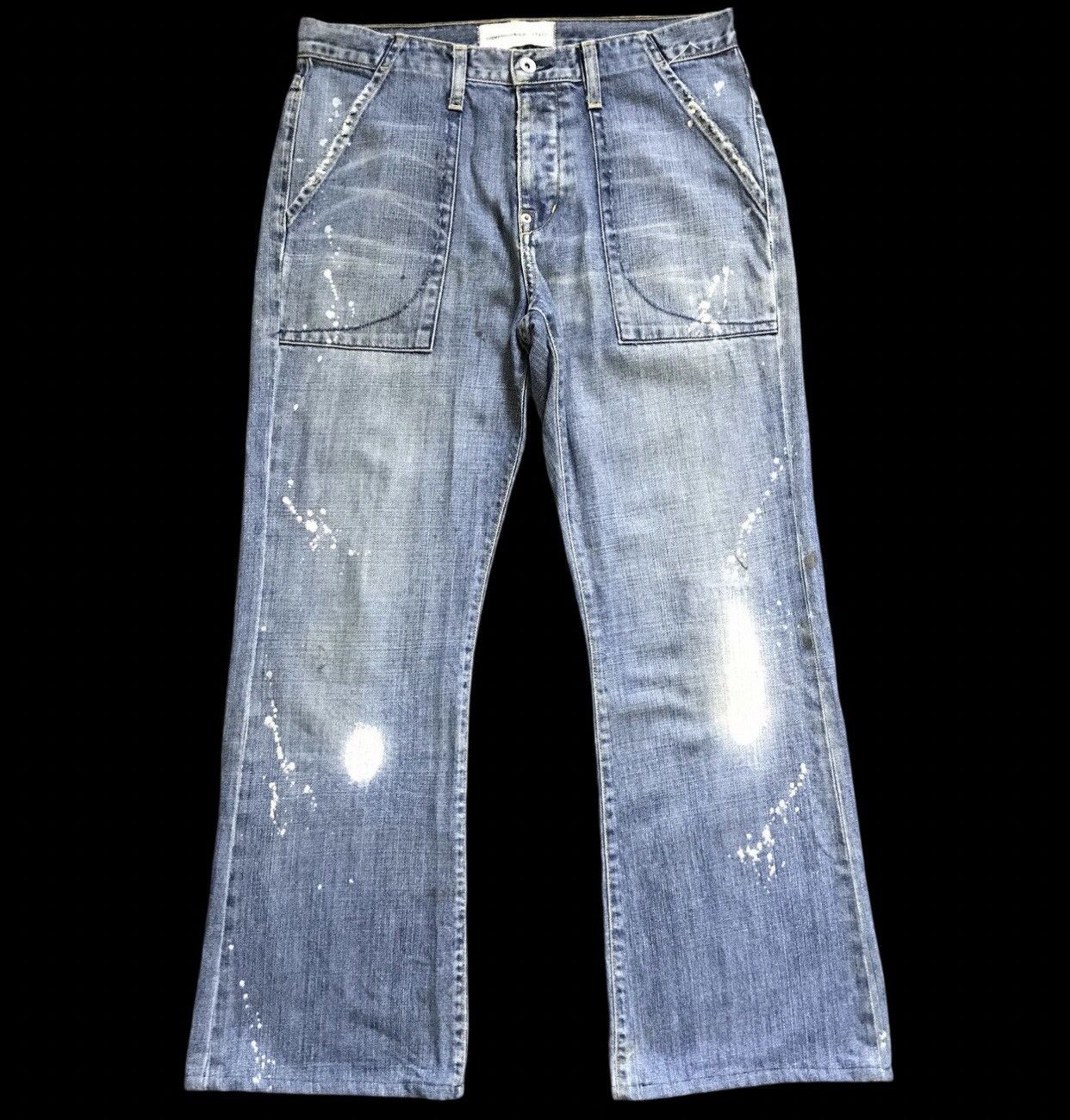 Paper Denim & Cloth D95 paper&cloth Ripped Repair Distressed Baker Jeans Size US 31 - 1 Thumbnail
