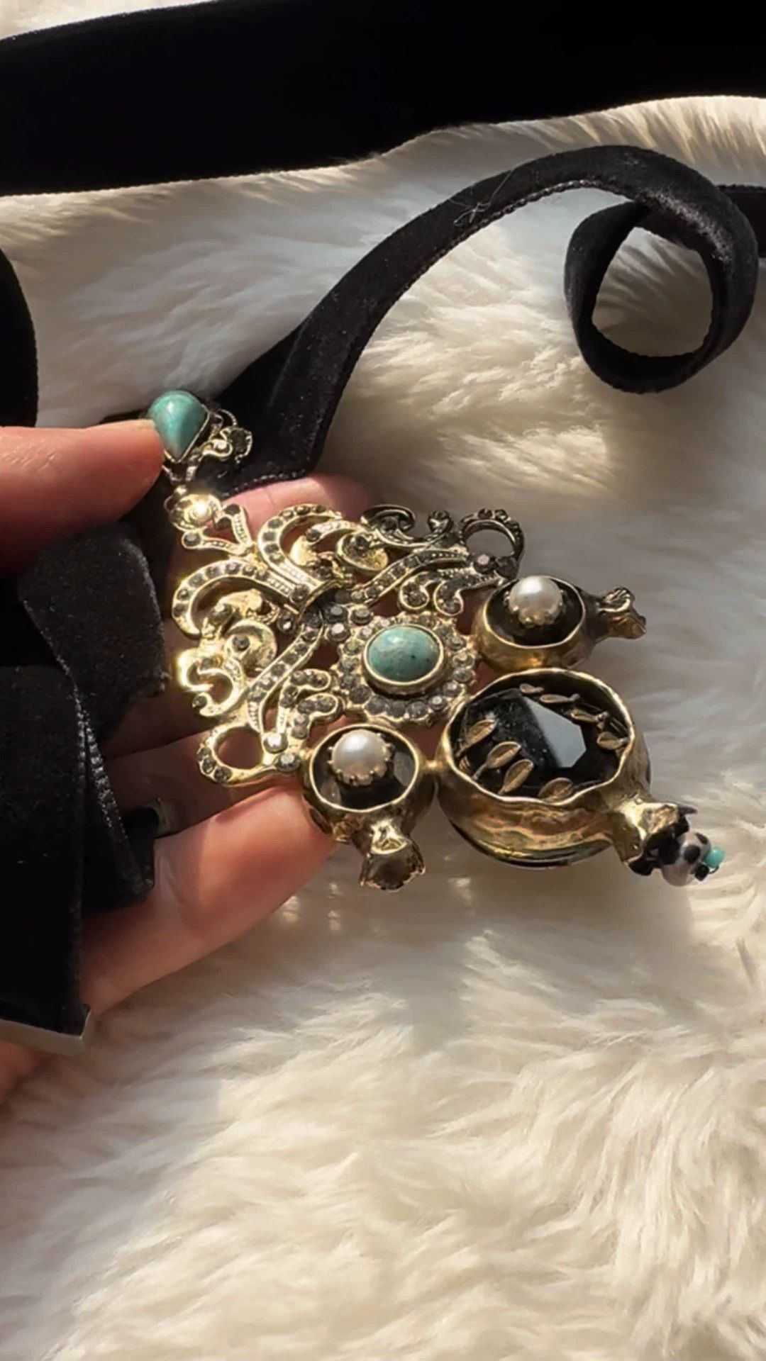 Other etro velvet turquoise pendant choker Size ONE SIZE - 1 Thumbnail