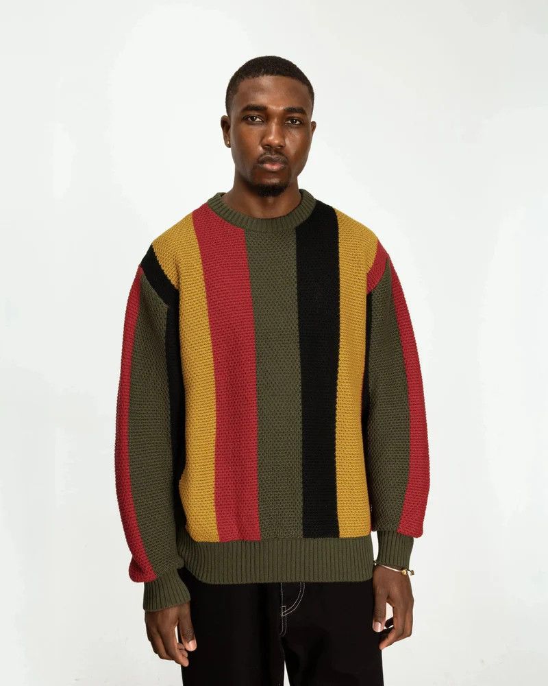 Patta o1mle0426 Patta Striped Honeycomb Knitted Sweater Size US S / EU 44-46 / 1 - 3 Thumbnail