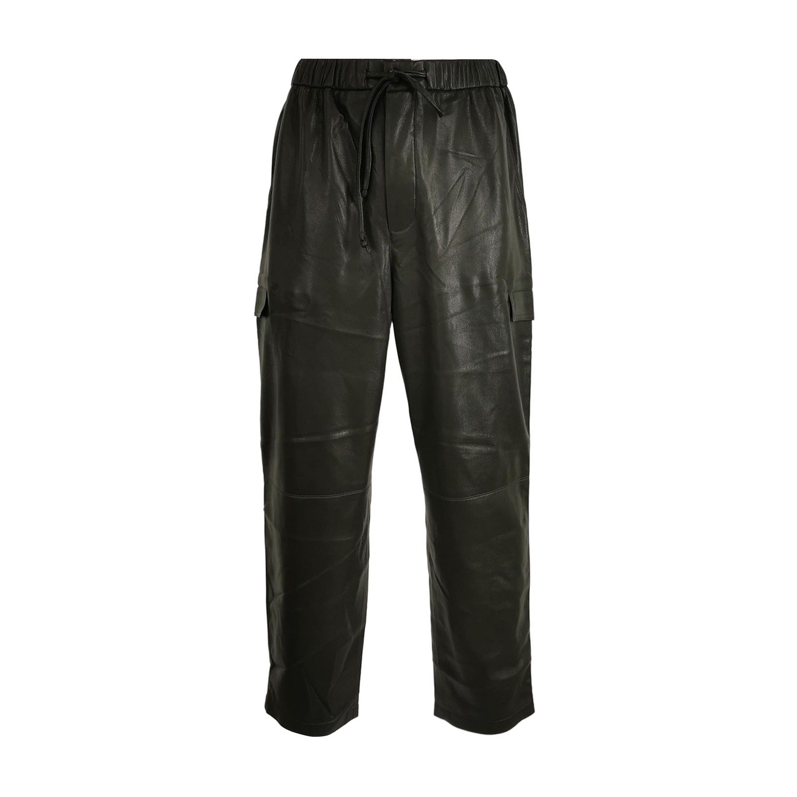 Nanushka Nanushka Black Vegan Leather Cargo Pants L Size US 34 / EU 50 - 1 Thumbnail