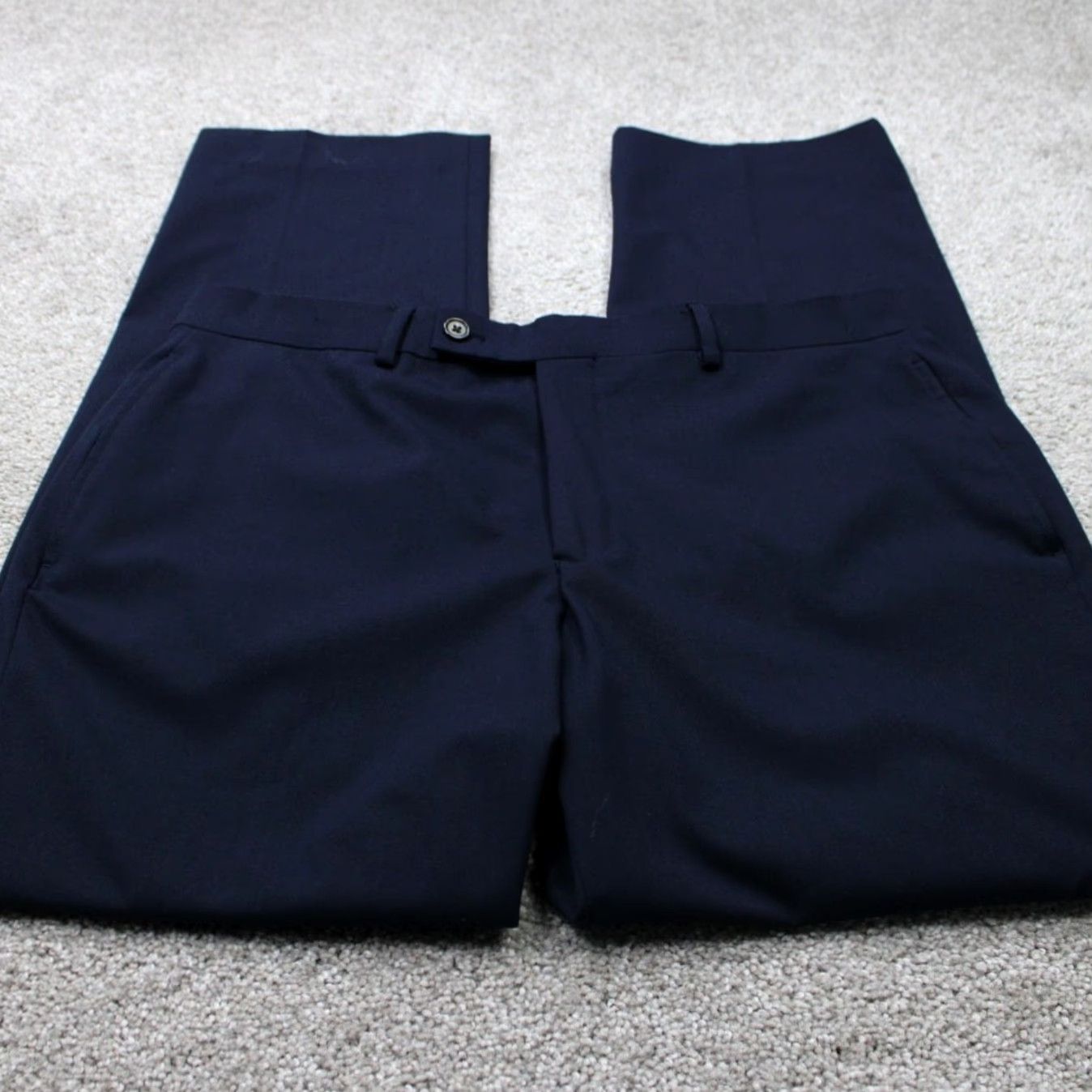 Ralph Lauren LAUREN Ralph Lauren Pants Mens 34x30 Blue Polyester/Viscose Stretch Straight Leg Dress Pants Mens 34 Blue Regular Size US 34 / EU 50 - 2 Thumbnail