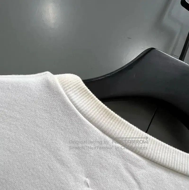 Maison Margiela Maison Margiela White Logo Cropped Sweatshirt . Size XXS / US 00 / IT 34 - 3 Thumbnail