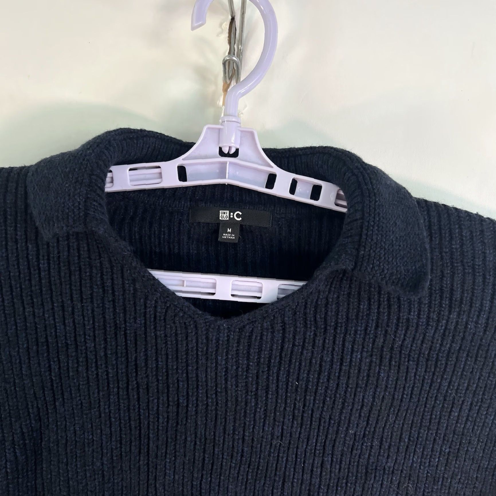 Uniqlo Uniqlo Wool Blend Cropped Sweater Womens M Blue Pullover Knit 90s Casual Winter Fall Size M / US 6-8 / IT 42-44 - 4 Thumbnail