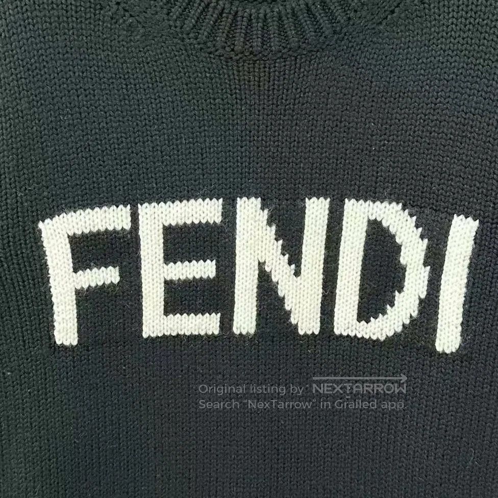 Fendi fendi logo knitted sweater in black. Size US L / EU 52-54 / 3 - 2 Thumbnail