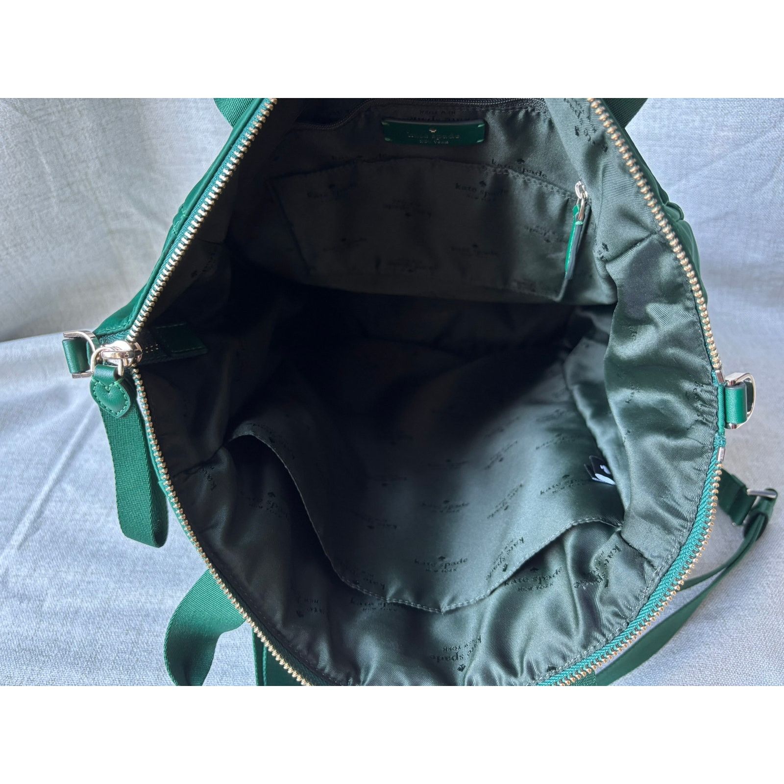 Kate Spade Kate Spade Chelsea Convertible Backpack Green Nylon Tote Size ONE SIZE - 6 Thumbnail