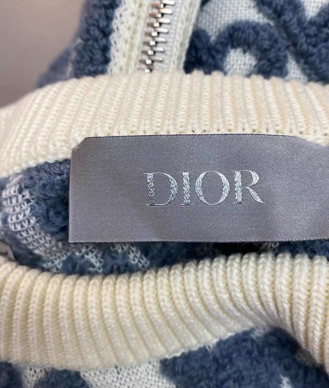 Dior Dior Blue And White Zipper Sweater Size US M / EU 48-50 / 2 - 4 Thumbnail