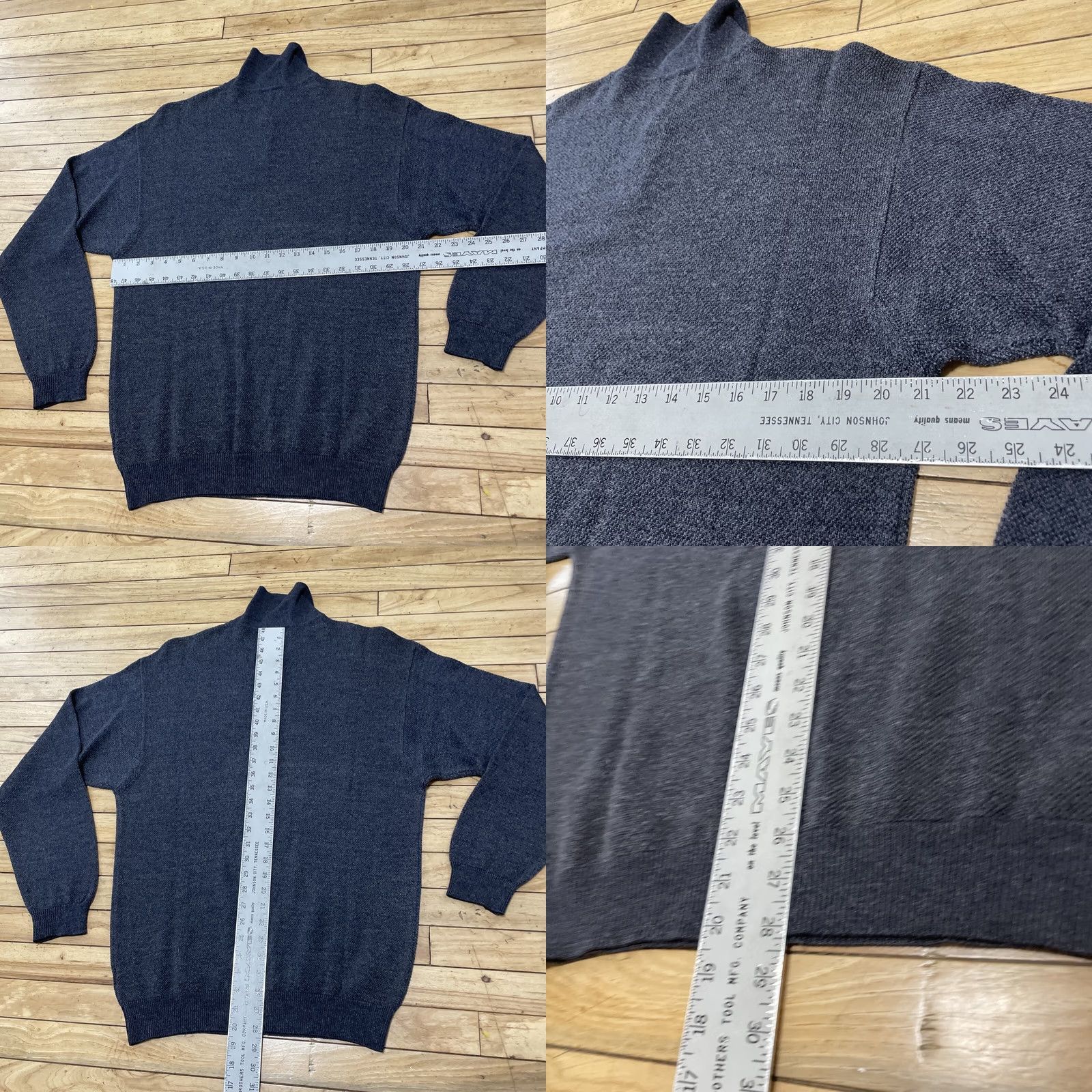 Vintage VINTAGE RENZO Wool Grandpa Knit Sweater Men XL Blue Pique Knit Thermal Preppy Hole Ireland Size US XL / EU 56 / 4 - 8 Thumbnail