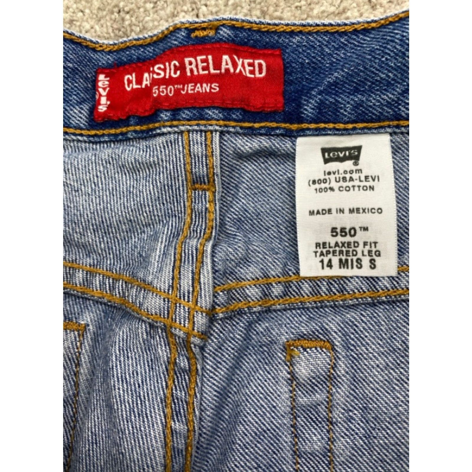 Levi's VINTAGE Levi's 550 Jeans Women's 14 MIS S Blue Denim Classic Relaxed Fit Tapered Levi's 550 Women Jeans 14 MIS S Blue Denim 550 Size 36" / US 14 / IT 50 - 7 Thumbnail