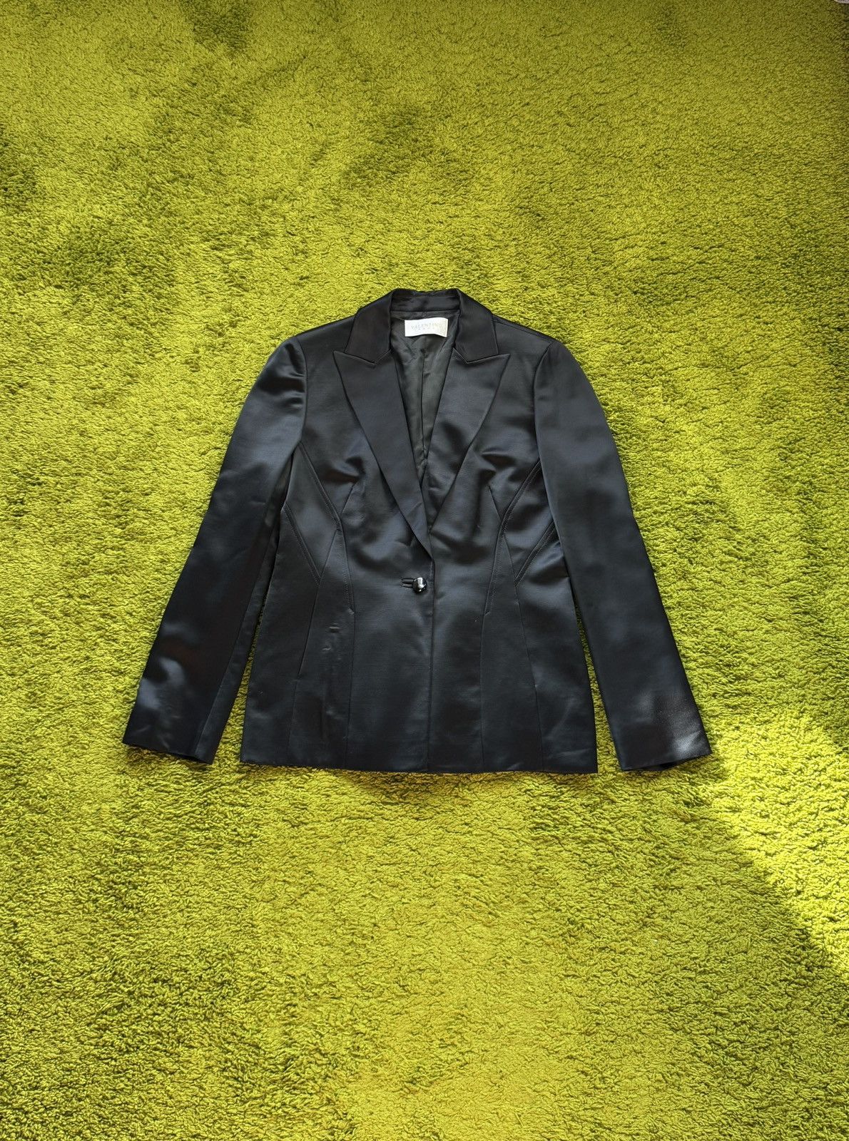 Valentino Valentino luxury wool blend satin blazer Size M / US 6-8 / IT 42-44 - 1 Thumbnail