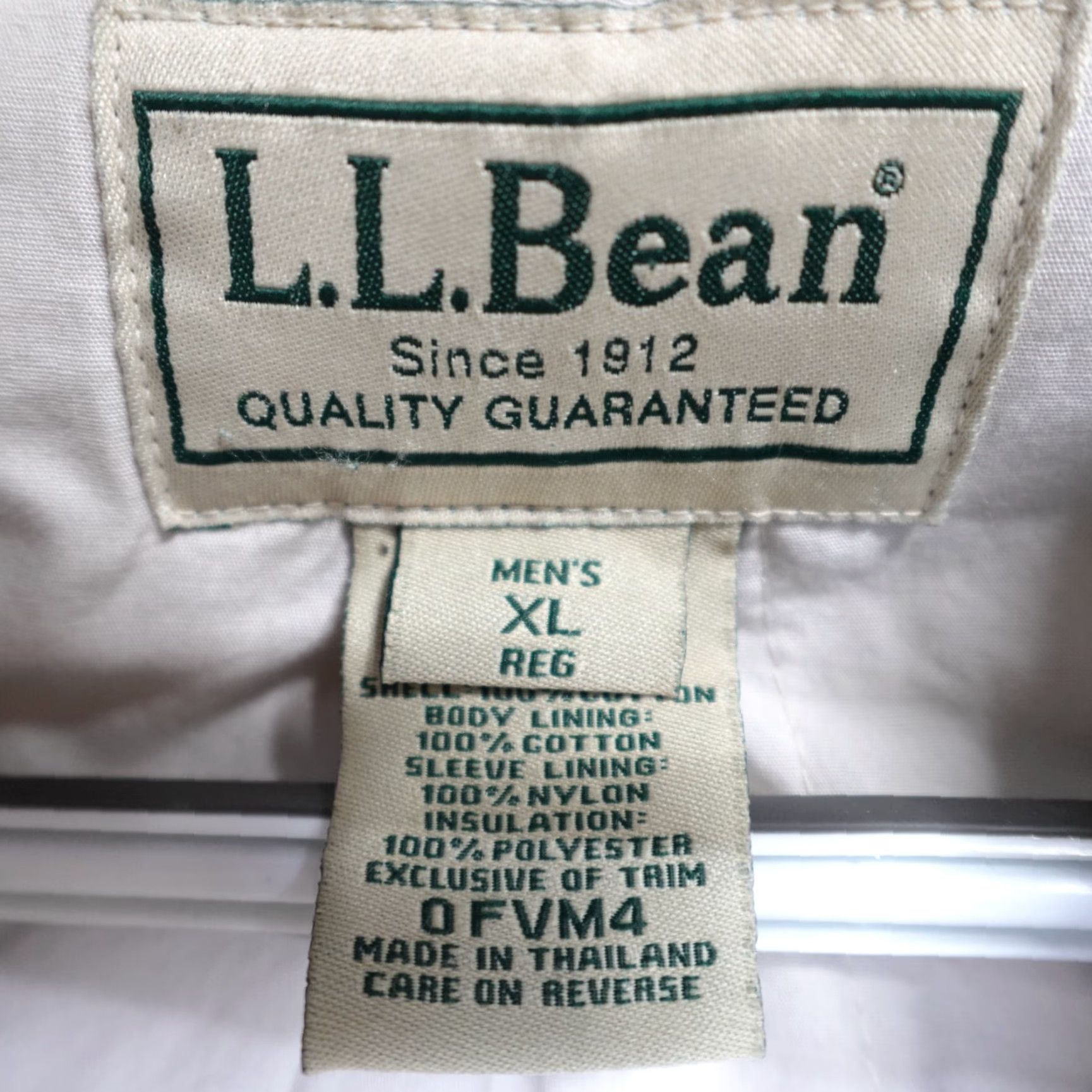 Vintage VINTAGE LL Bean Jacket XL Beige Barn Chore Lined Quilted Military Jacket Men XL Beige L.L. Bean Quilted Lined Canvas Cotton Button Mid-Length Mens Size US XL / EU 56 / 4 - 2 Thumbnail