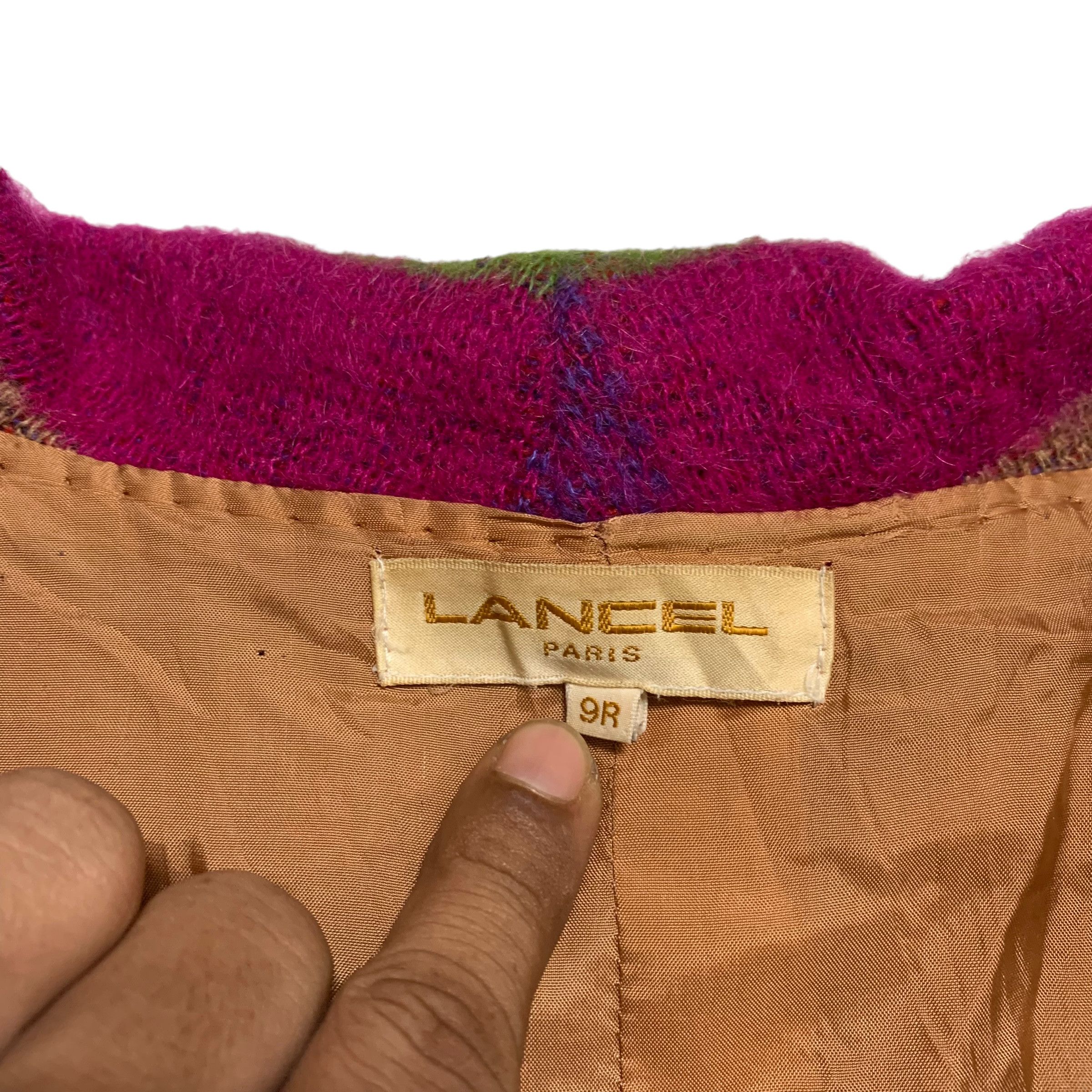Lancel Lancel Paris Multicolor Tartan Double Breast Wool Coat Size M / US 6-8 / IT 42-44 - 10 Thumbnail