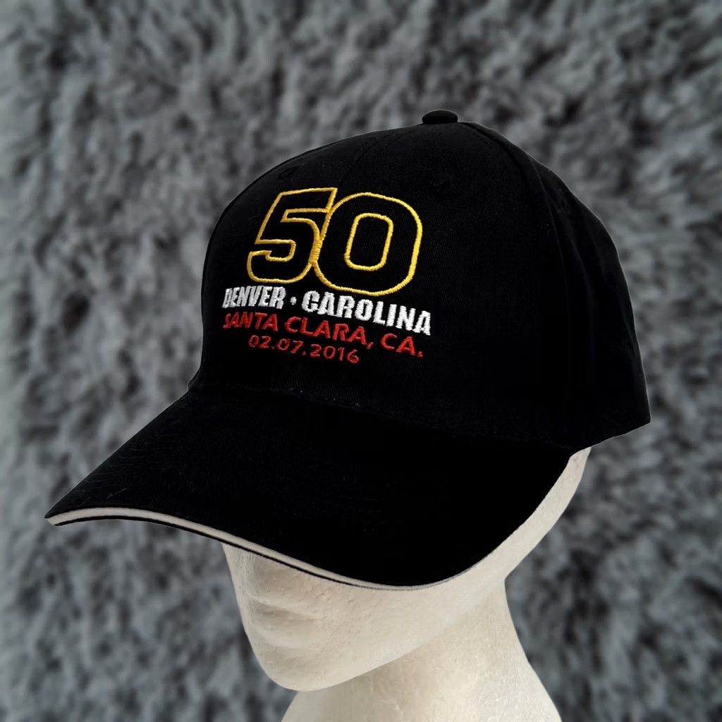 Super Bowl 50th 2016 Hat Cap Black Strap Back Promo Atlantis Resort Reno Mens, Men's