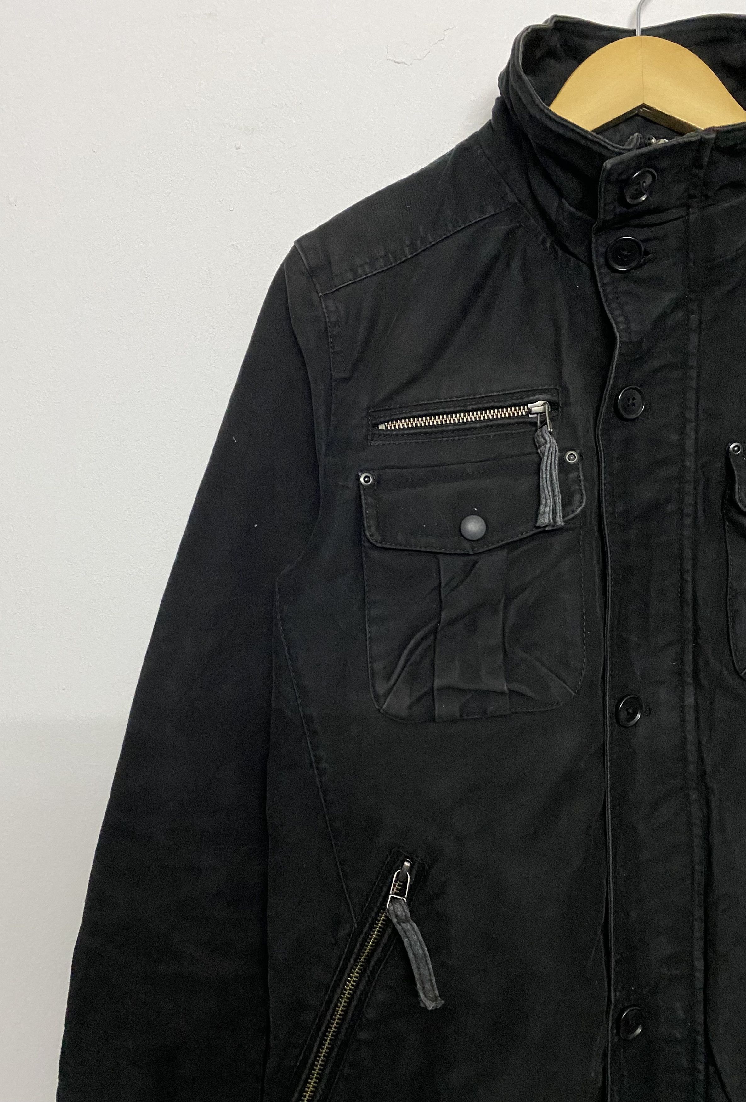 Melrose MEN'S MELROSE Tactical Black Field Jacket M-65 Style Size US S / EU 44-46 / 1 - 6 Thumbnail