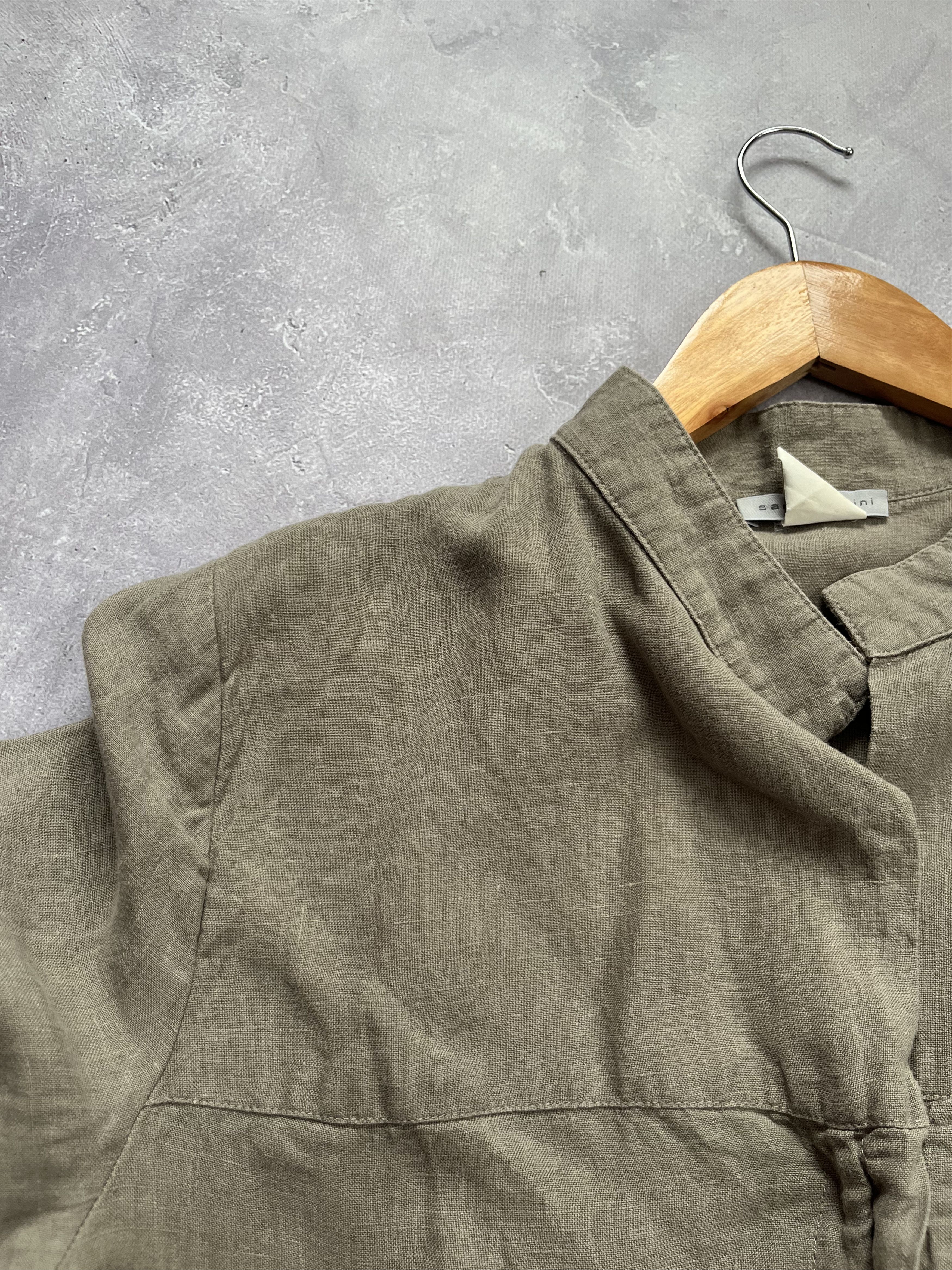 Sarah Pacini SARAH PACINI Linen Long Sleeve Italy Jacket Shirt Size 2 Size M / US 6-8 / IT 42-44 - 10 Thumbnail
