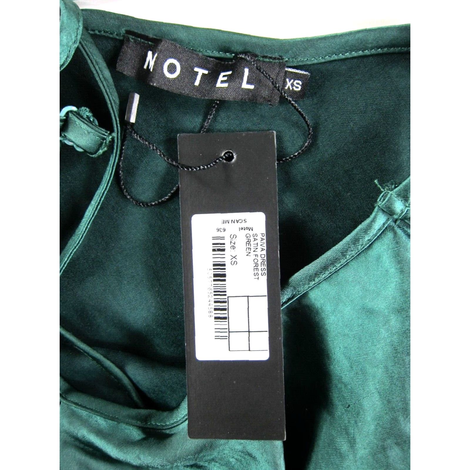 Vintage NWT Motel Paiva Forest Green Satin Party Cocktail Tank Slip Mini Dress XS Shirt Women Satin Tank Dress XS Forest Green Motel Size XS / US 0-2 / IT 36-38 - 3 Thumbnail