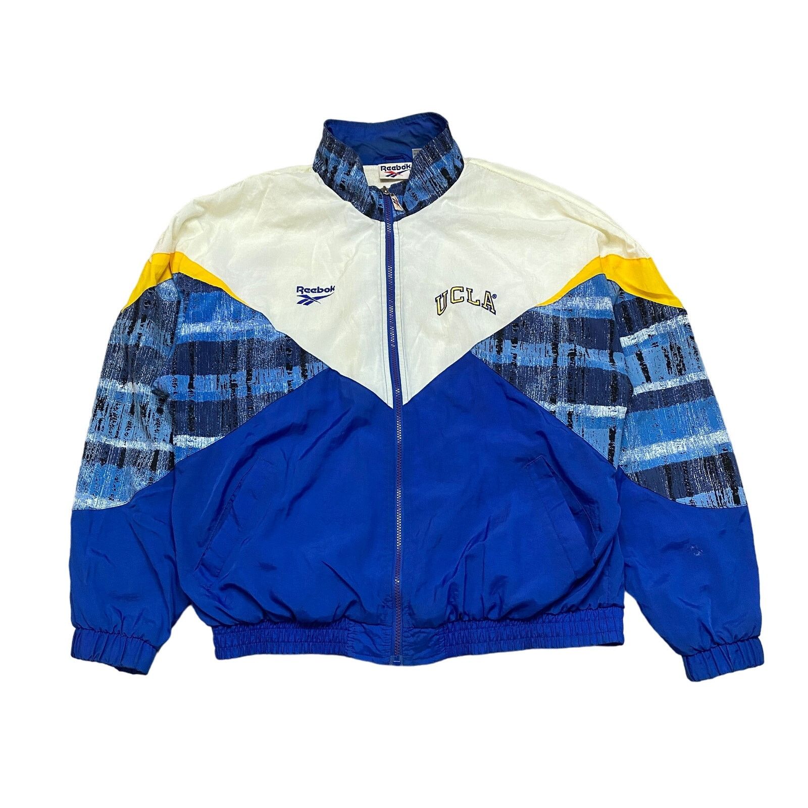 VTG 90s Reebok UCLA Bruins Nylon Full Zip Windbreaker Large