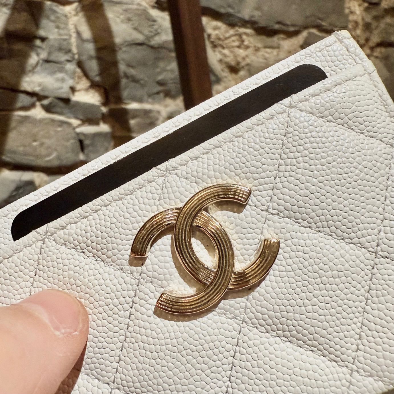 Chanel Chanel 23C White Caviar CC Card Case Size ONE SIZE - 10 Thumbnail