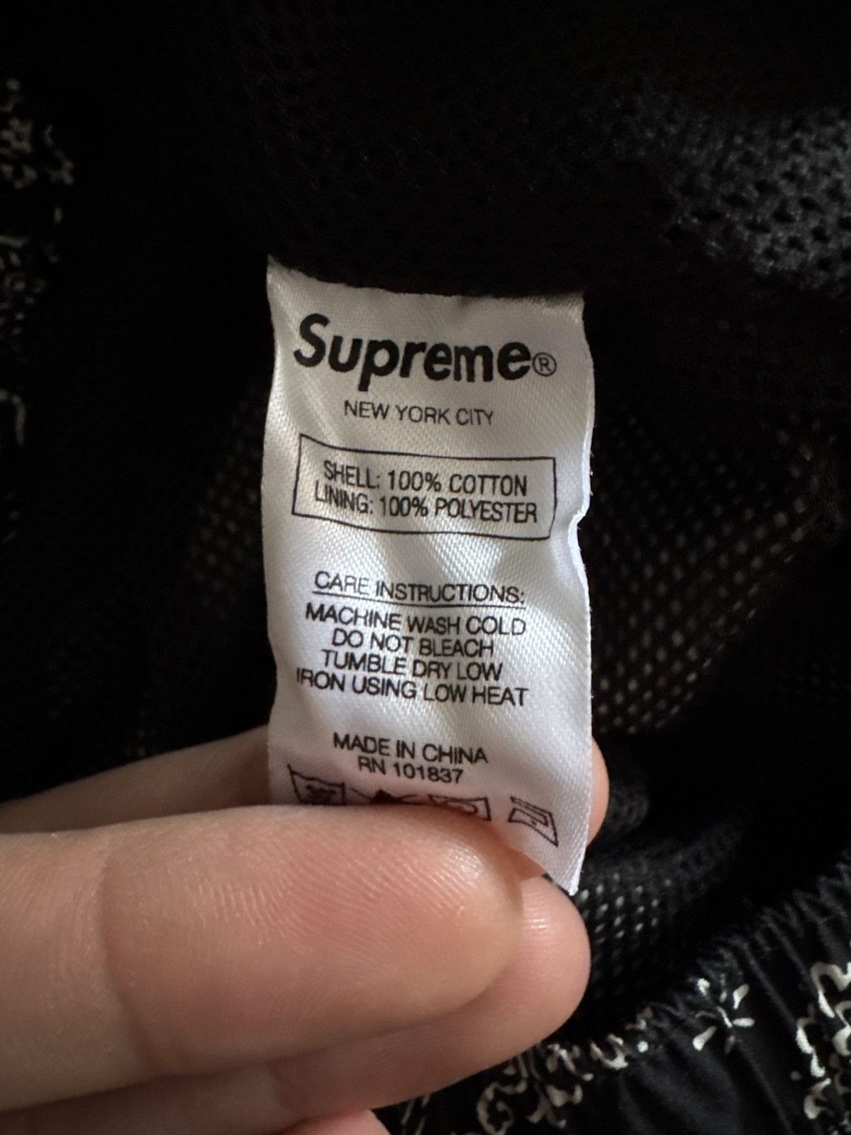 Supreme Bandana Track Pants (Black) Size US 32 / EU 48 - 8 Thumbnail