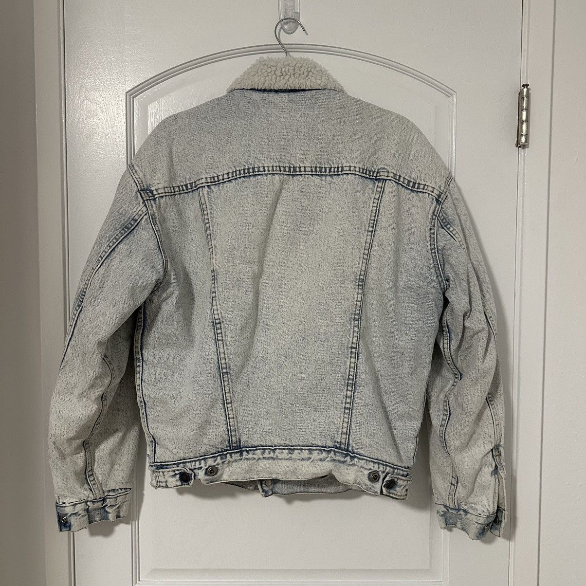 Levi's Vintage 1990s Levi's Sherpa Denim Trucker Jacket Size US XL / EU 56 / 4 - 3 Thumbnail