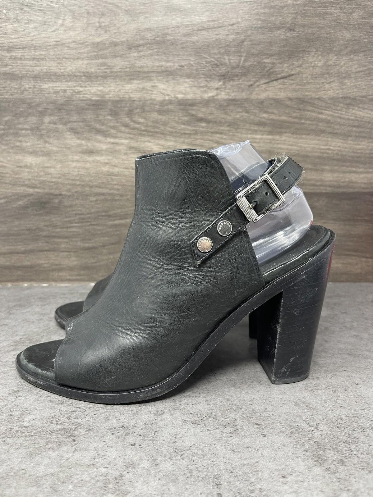 Rag & Bone Rag And Bone Wyatt Shoes Womens Size 9 (40) Black Leather Size US 9 / IT 39 - 1 Thumbnail