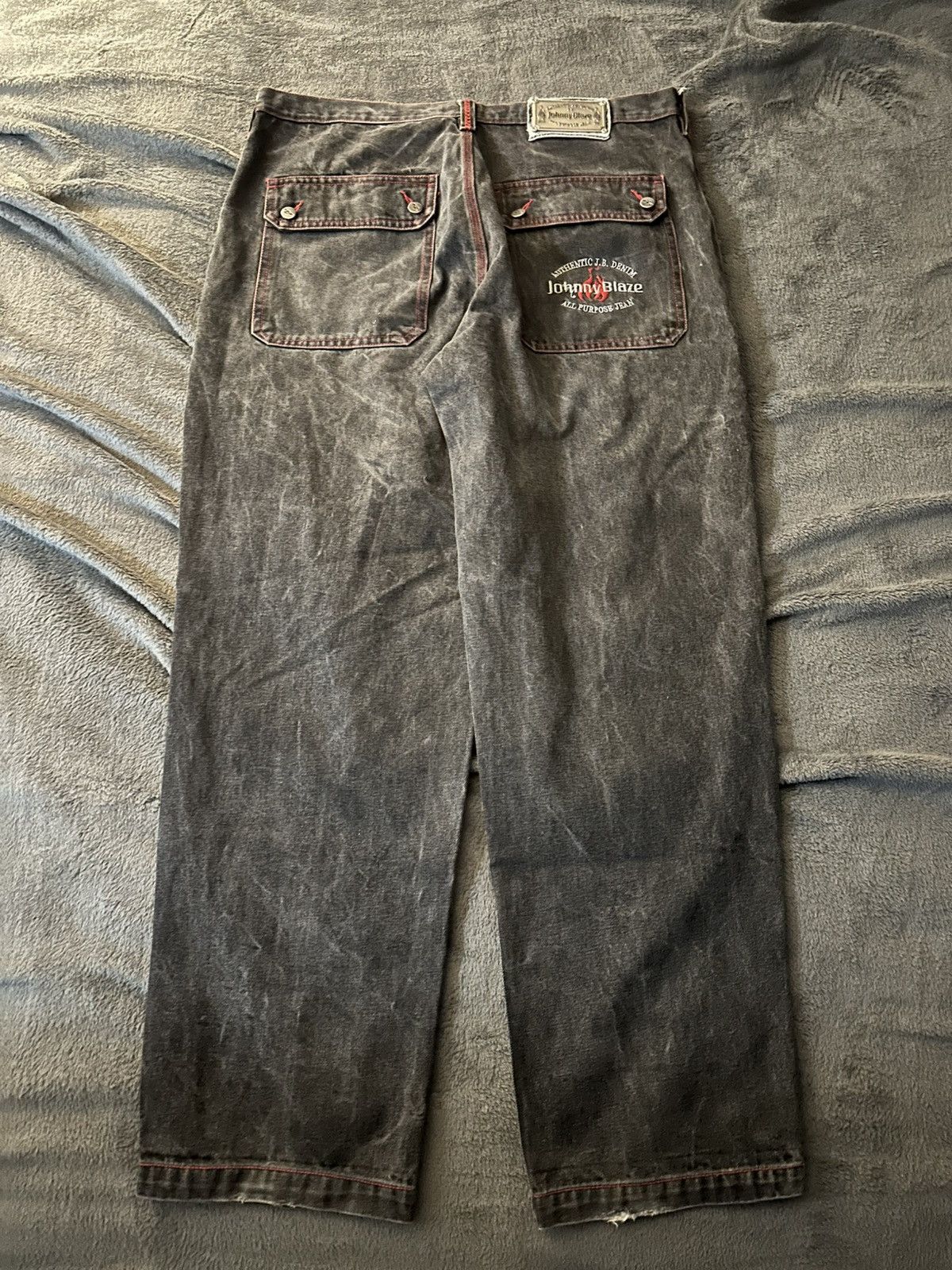 Other Baggy Black Denim with red stitching Size US 40 / EU 56 - 2 Thumbnail
