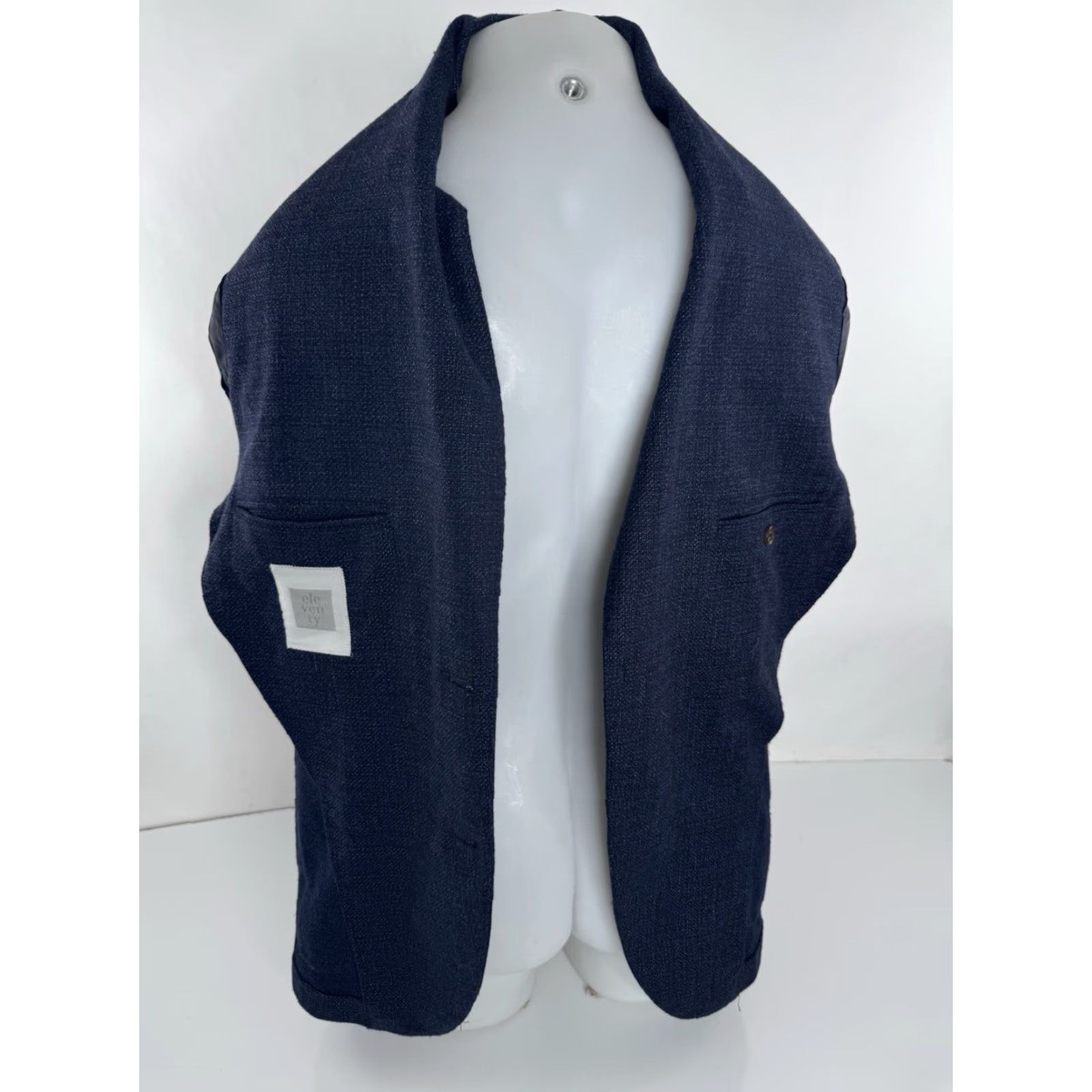 Eleventy ELEVENTY Blazer Wool Blended Mens EU 45 / US 44-46 Blue 44 Regular Size Wool Blazer Mens Blazer C4 Size 44R - 5 Thumbnail