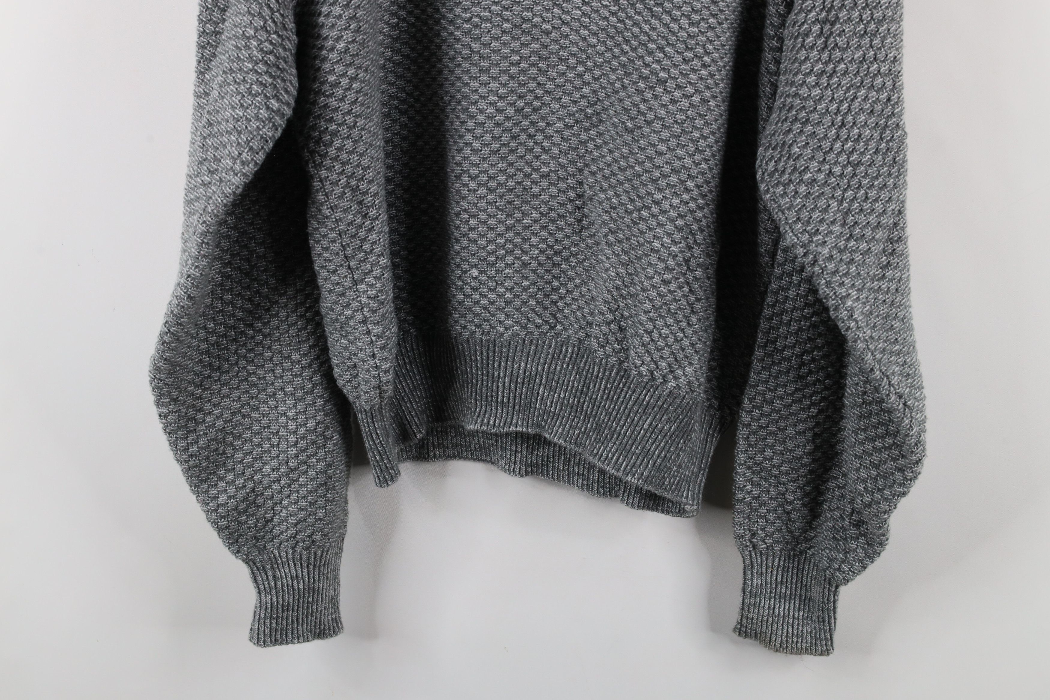 Vintage Vintage 90s Streetwear Trim Thermal Knit Crewneck Sweater Size L / US 10 / IT 46 - 8 Thumbnail