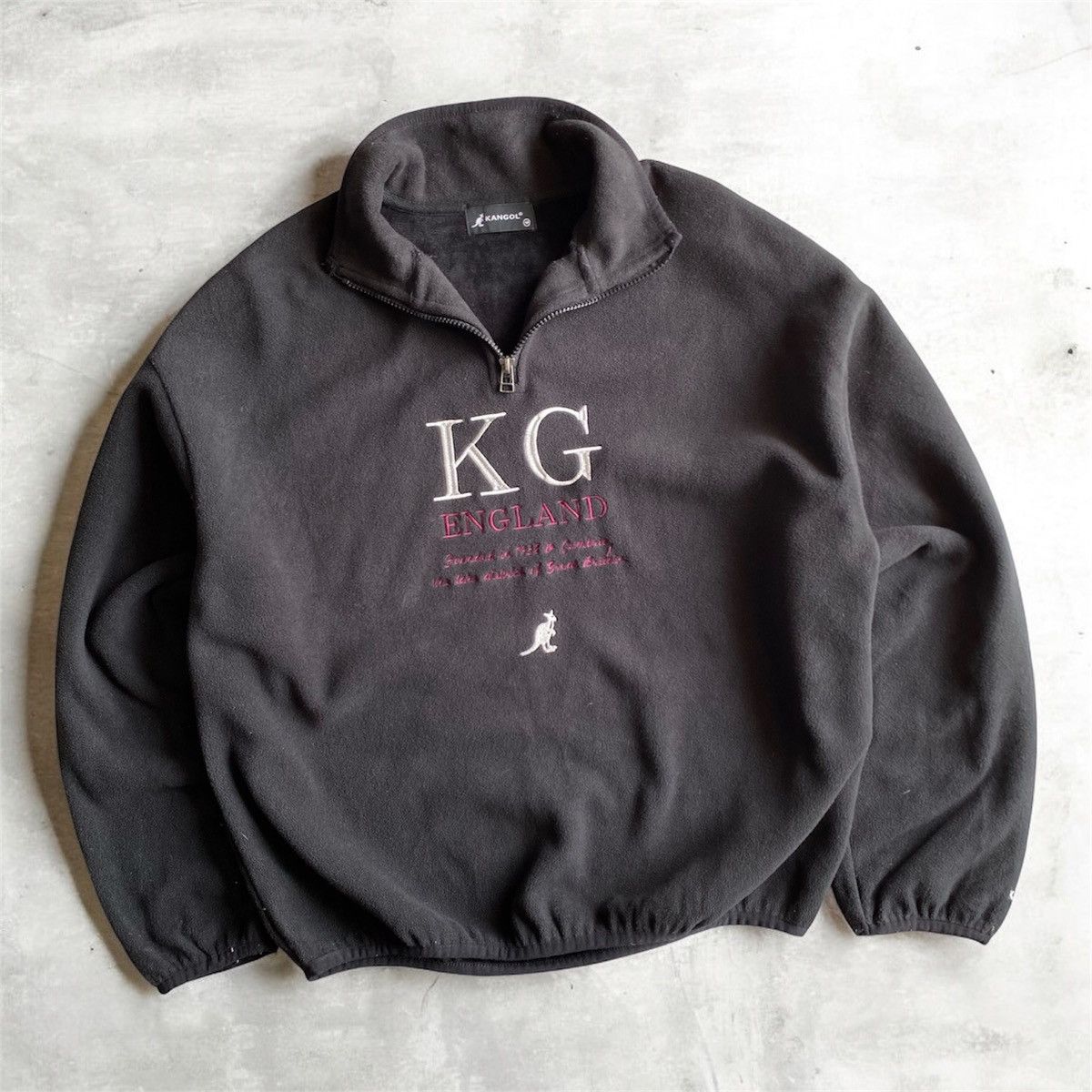Kangol Vintage Kangol England Fleece Half-Zipper Jacket Size US M / EU 48-50 / 2 - 1 Thumbnail