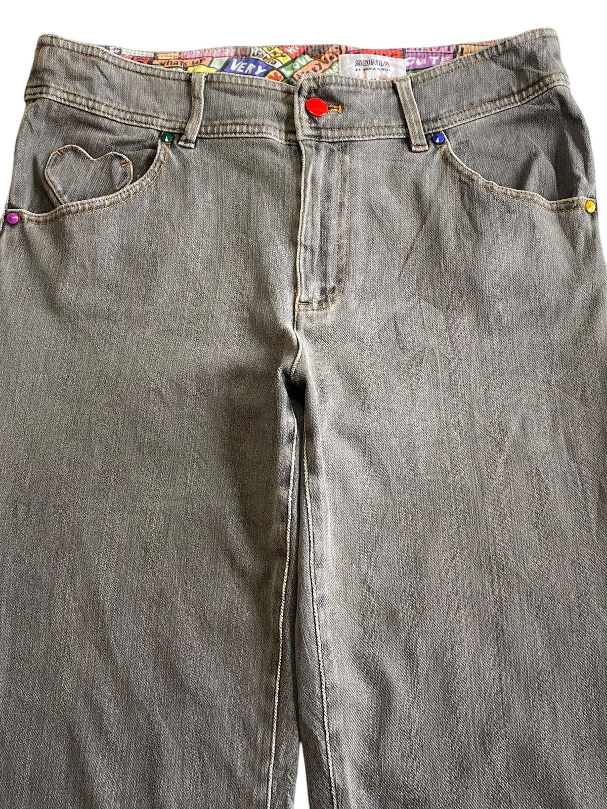 Sonia Rykiel Vintage Sonia Love Denim Bootcut Style Jeans Size 31" - 3 Thumbnail