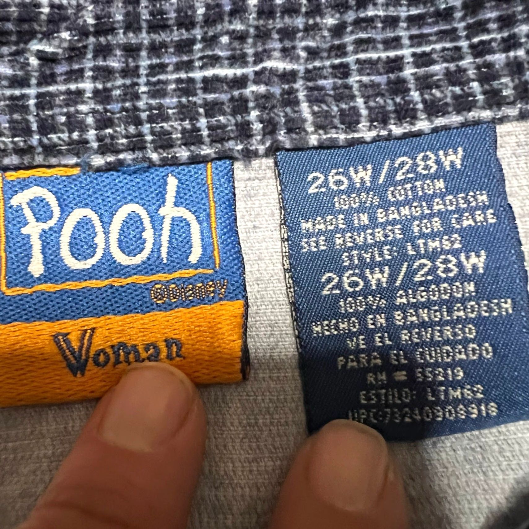 Disney VINTAGE Disney Winnie The Pooh Shirt Womens 26 Plus Button Embroidered Eeyore Blue, Button-Up, 26, 28 Plus, Womens, Disney, Shirt Size 4XL / US 24-26 - 6 Thumbnail