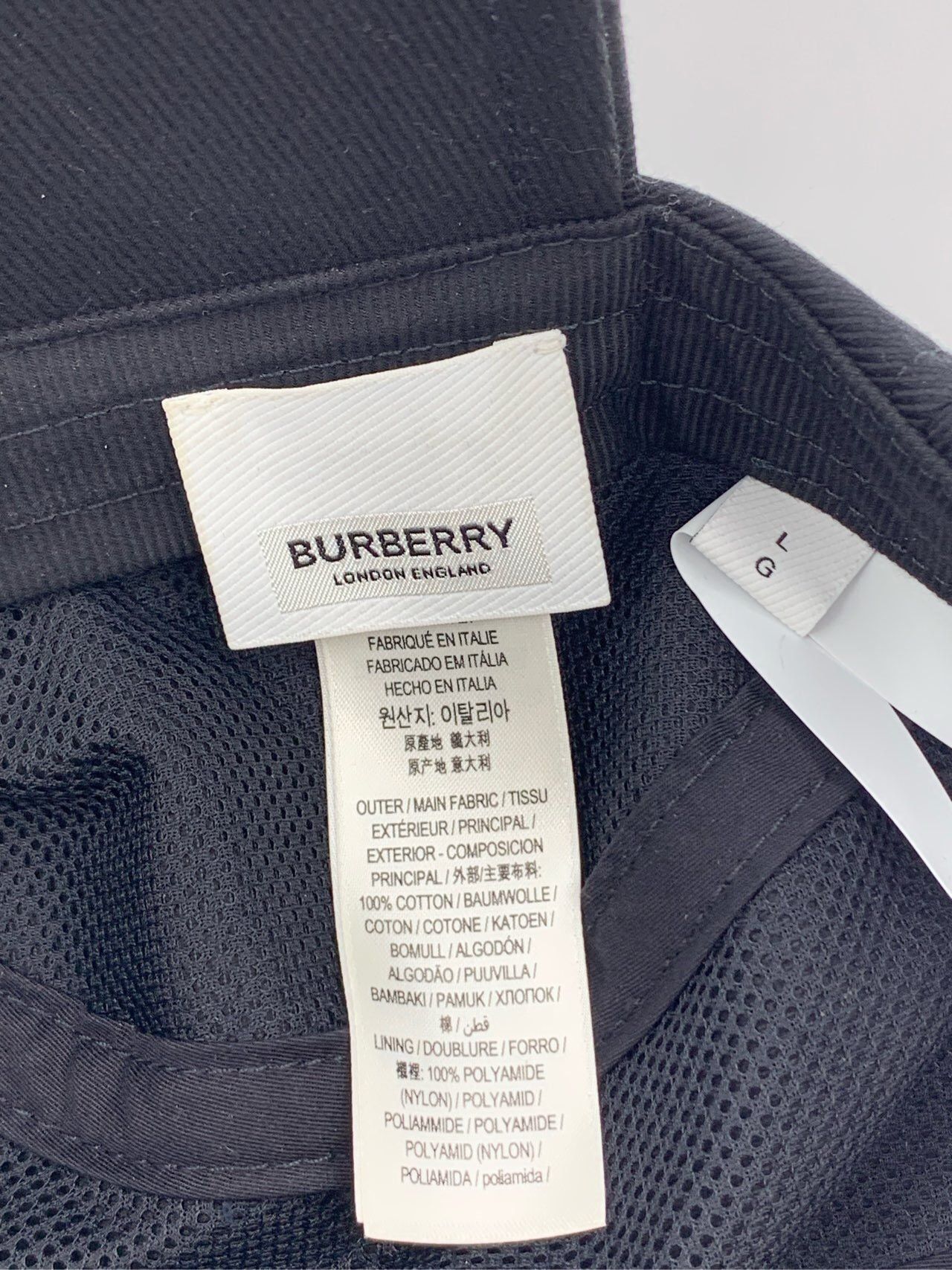 Burberry Burberry Letter Logo Black Duckbill Cap Size ONE SIZE - 2 Thumbnail