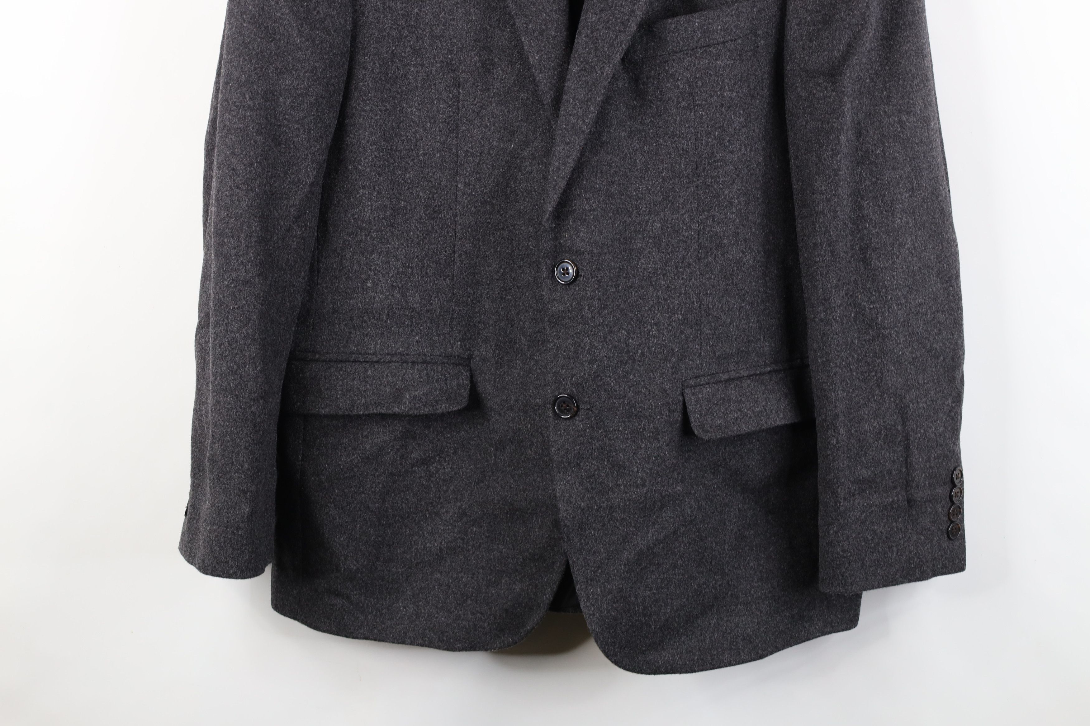 Ralph Lauren Vintage Ralph Lauren Cashmere Suit Coat Blazer Jacket Gray Size US XL / EU 56 / 4 - 3 Thumbnail