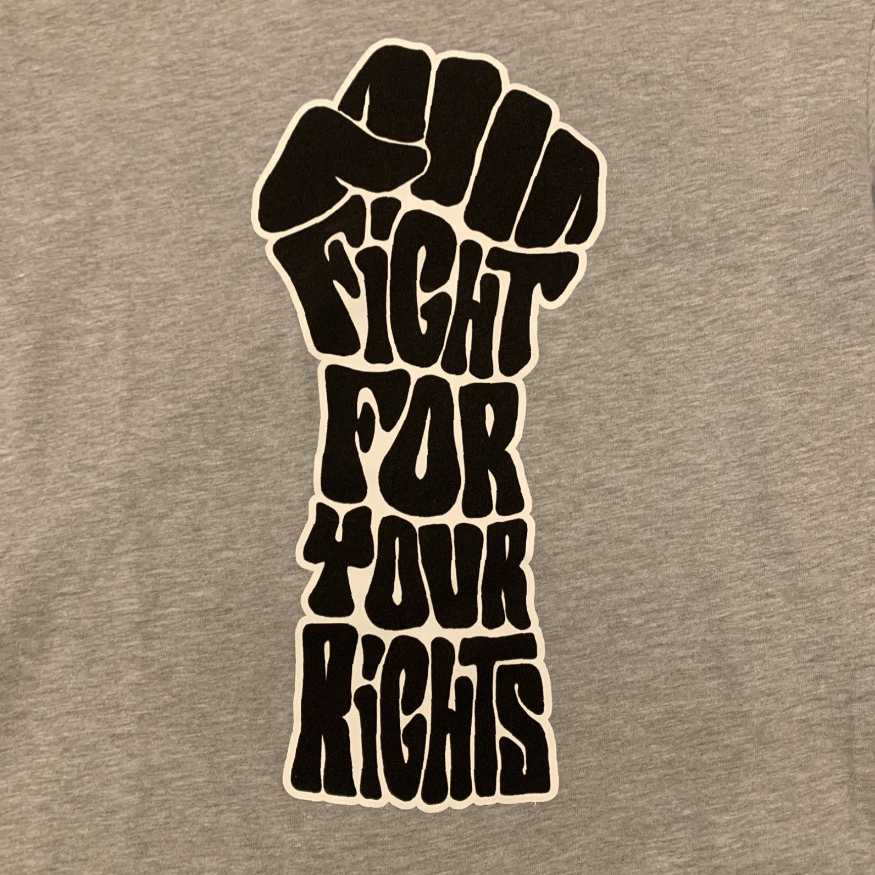 Mitchell & Ness MITCHELL & NESS Fight For Your Rights T-Shirt Adult Small Gray Social Justice Mens NWT Size US S / EU 44-46 / 1 - 2 Thumbnail