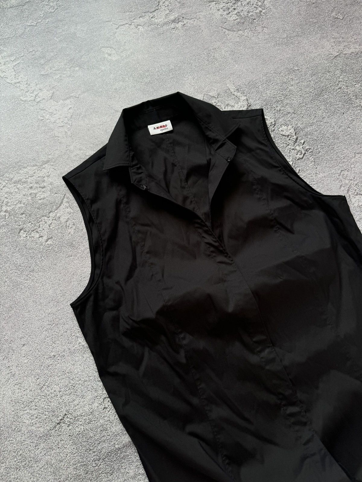 Akris × Designer Akris punto USA10/F42 black top sleeveless blouse shirt vest Size M / US 6-8 / IT 42-44 - 2 Thumbnail