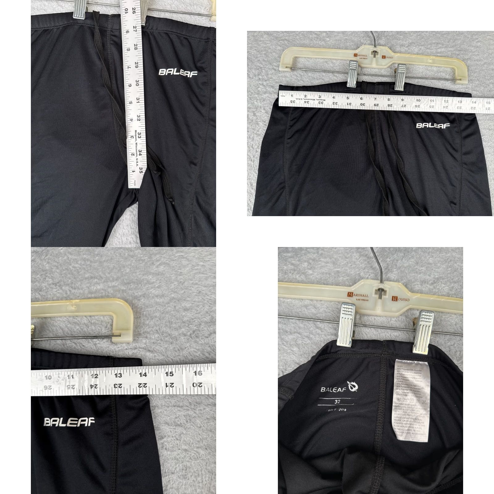 Swims Baleaf Bottom Jammer Men 32 Black Swimsuit Swim Trunk Drawstring Polyester Spandex Training Sports Size US 32 / EU 48 - 8 Thumbnail