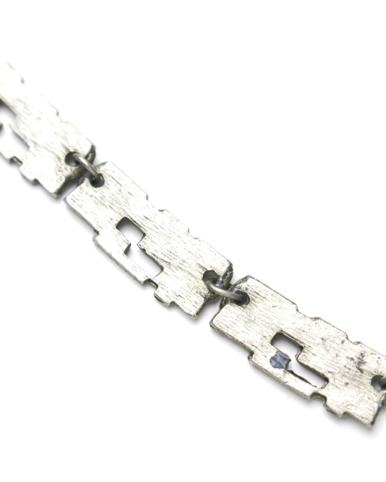 Vintage 2000S JAPANESE MADE MIRACLE MOSAIC SILVER-PLATED NECKLACE Size ONE SIZE - 6 Thumbnail