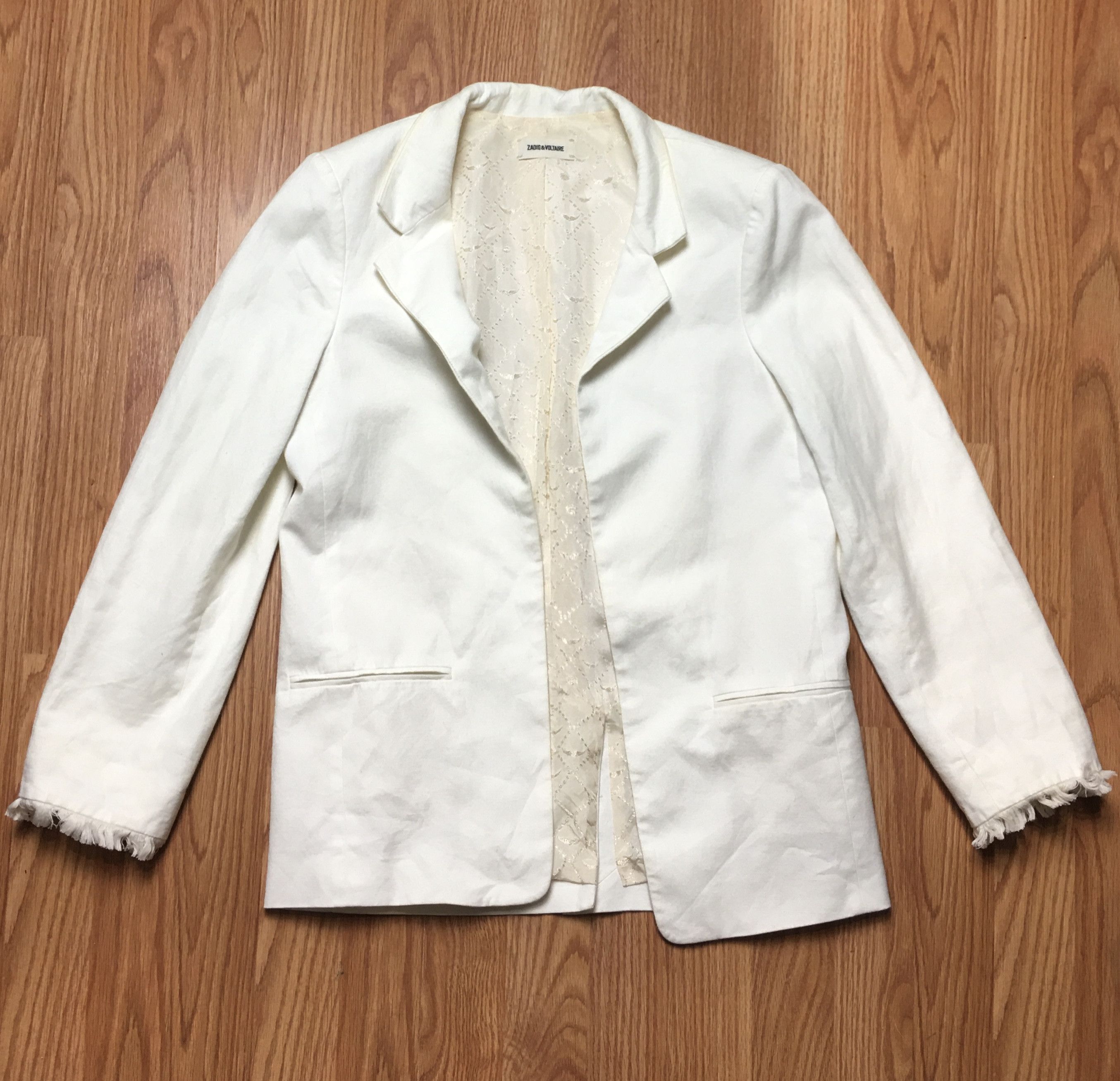 Zadig & Voltaire Zadig & Voltaire Volly Feange Cotton Linen Jacket Size EU 36 Size XS / US 0-2 / IT 36-38 - 8 Thumbnail