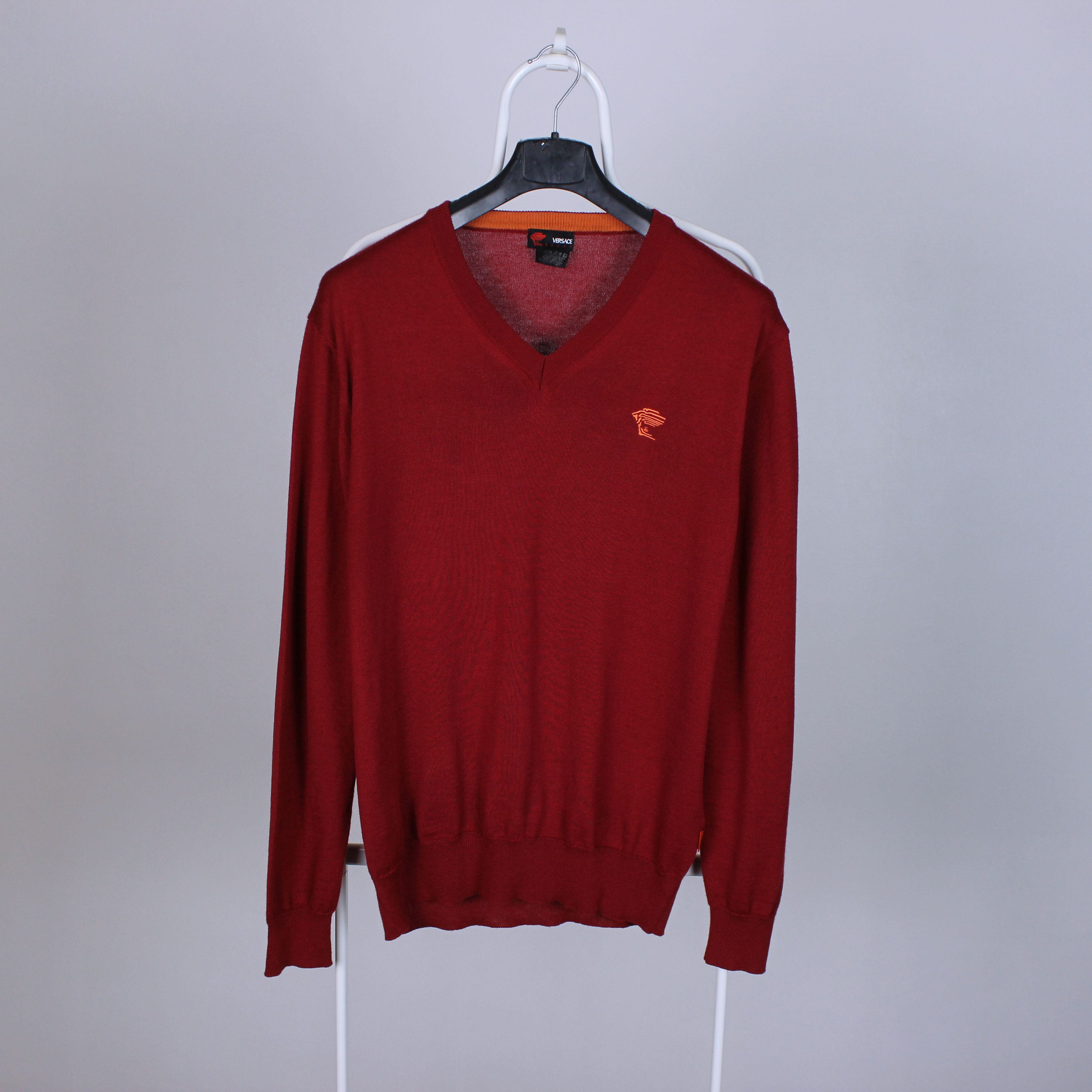 Versace Versace wool sweater men M L red Size US L / EU 52-54 / 3 - 2 Thumbnail