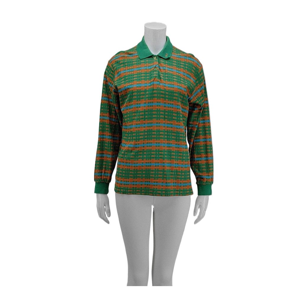 Balenciaga Balenciaga Plaid Long Sleeve Polo Size L Size L / US 10 / IT 46 - 1 Thumbnail