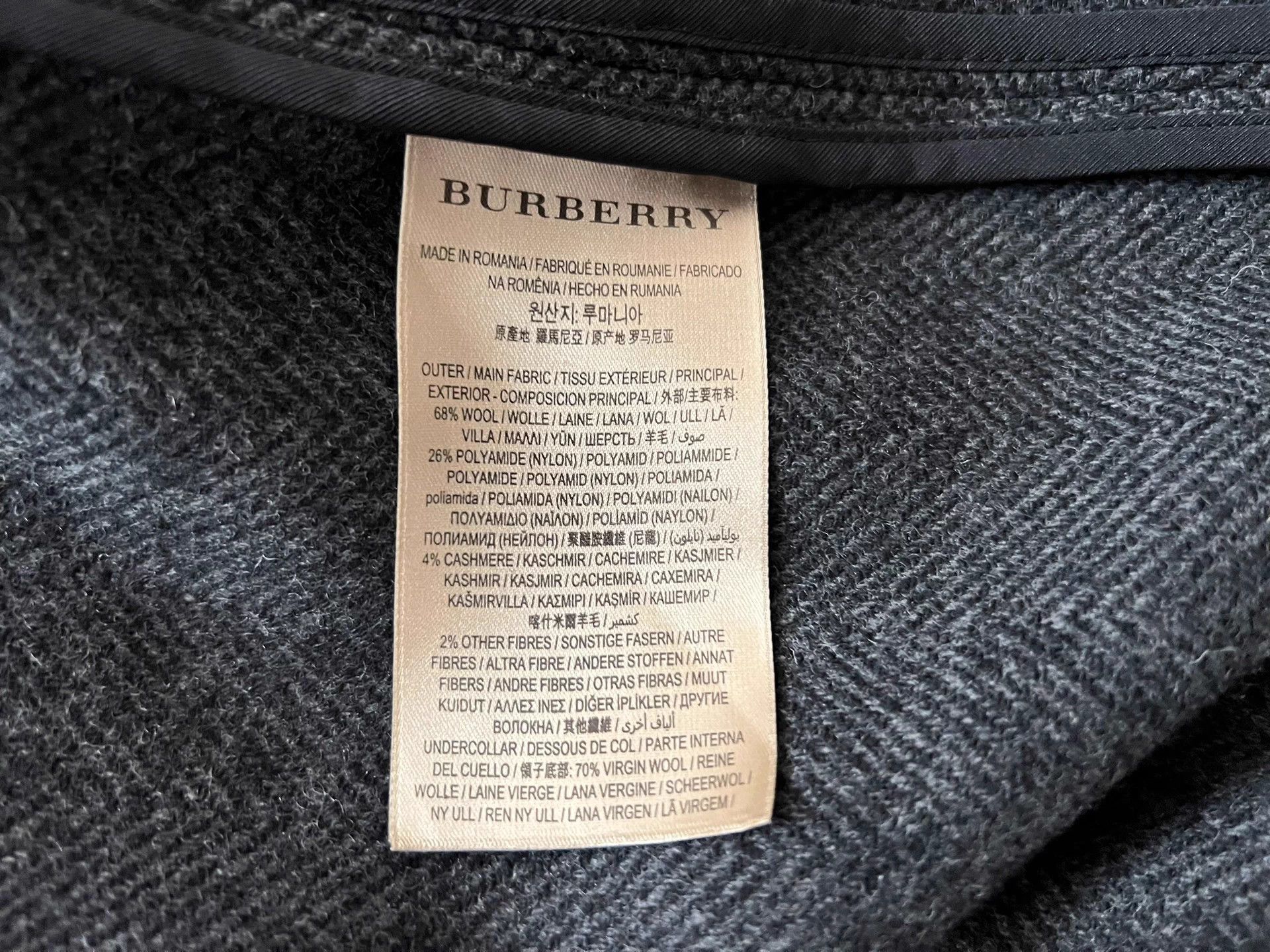 Burberry Burberry Grey Herringbone Wool Coat XS 98% New Size US XS / EU 42 / 0 - 7 Thumbnail