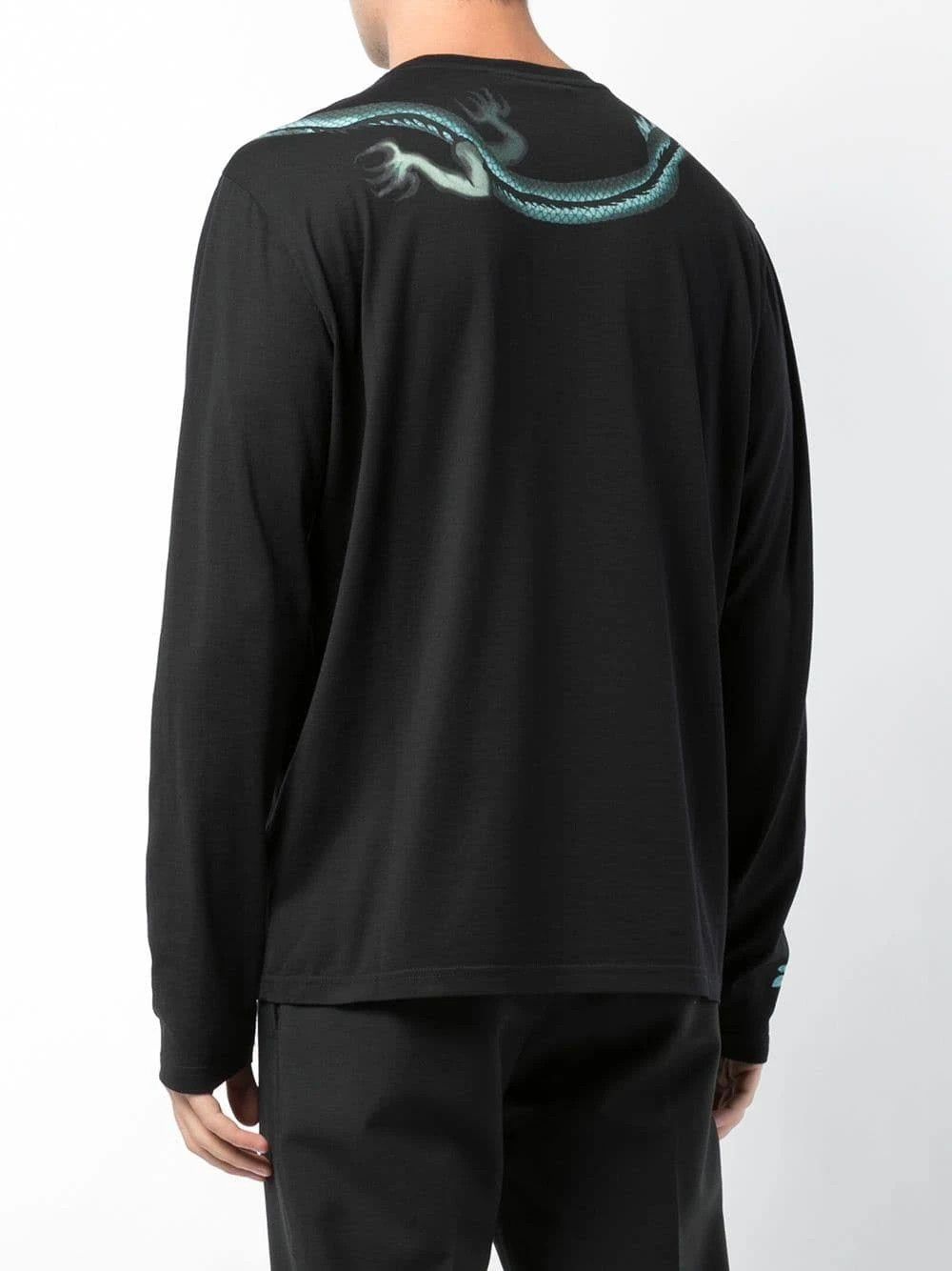 Givenchy Black Capricorn Dragon Print Long Sleeve T-Shirt Size US M / EU 48-50 / 2 - 4 Thumbnail