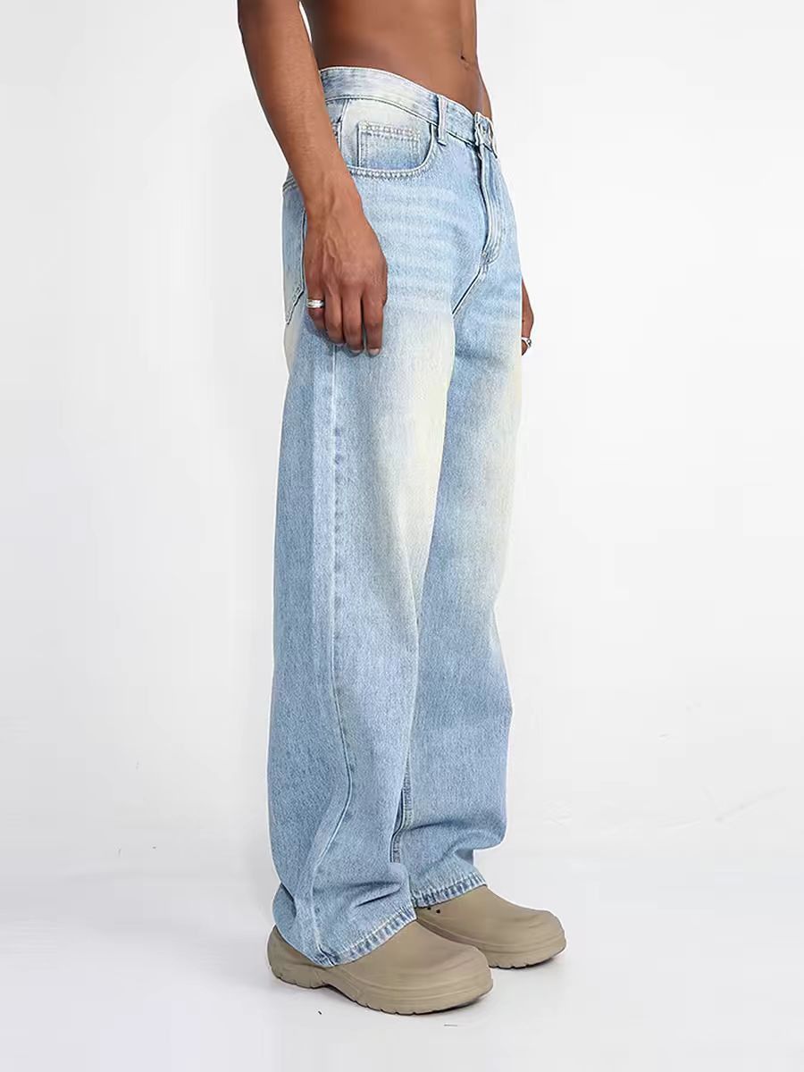 Japanese Brand × Vintage Blue High Street Washed and Aged Casual Loose Jeans Size US 30 / EU 46 - 4 Thumbnail