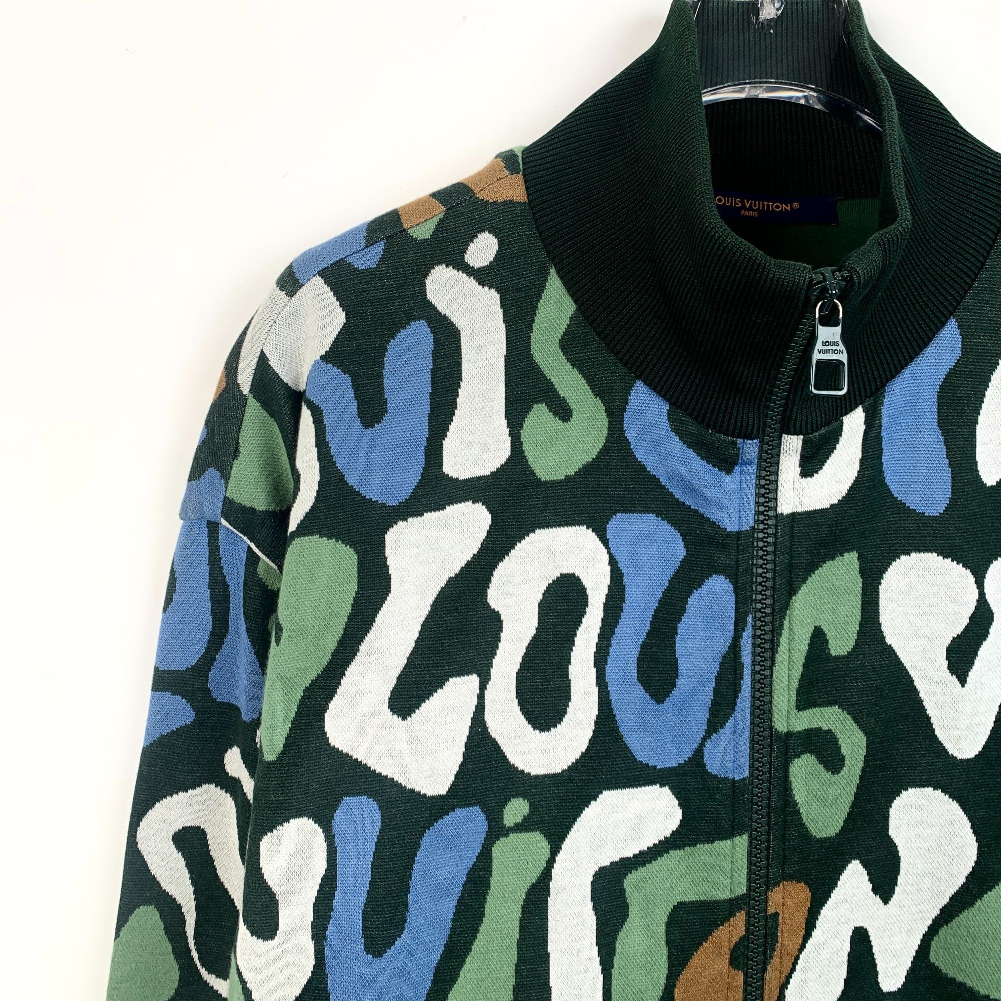 Louis Vuitton Louis Vuitton Multicolor Graphic Knit Zip-Up Jacket Size L / US 10 / IT 46 - 3 Thumbnail