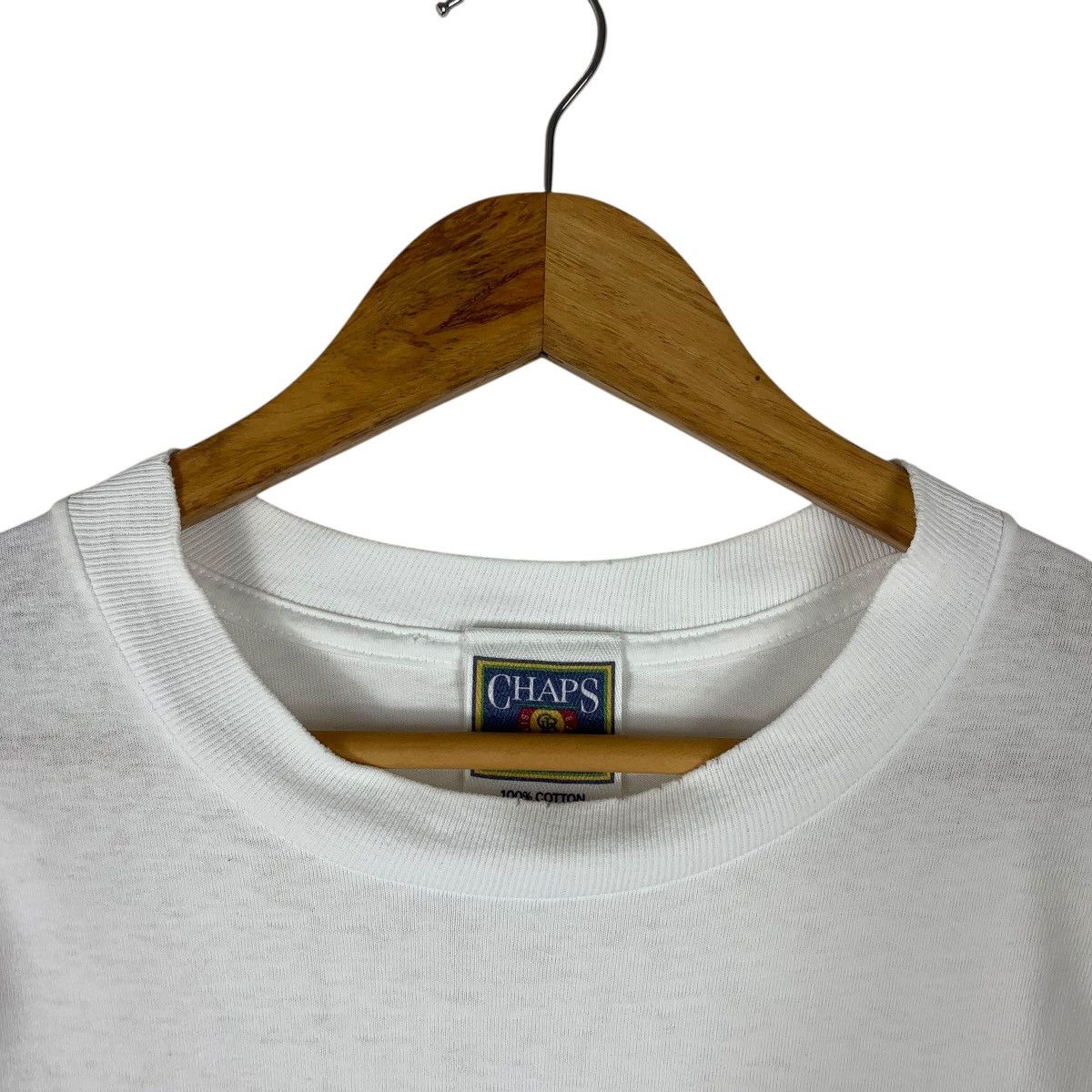 Chaps Ralph Lauren × Vintage Vintage 90s CHAPS RALPH LAUREN american flag spellout tee Size US L / EU 52-54 / 3 - 8 Thumbnail