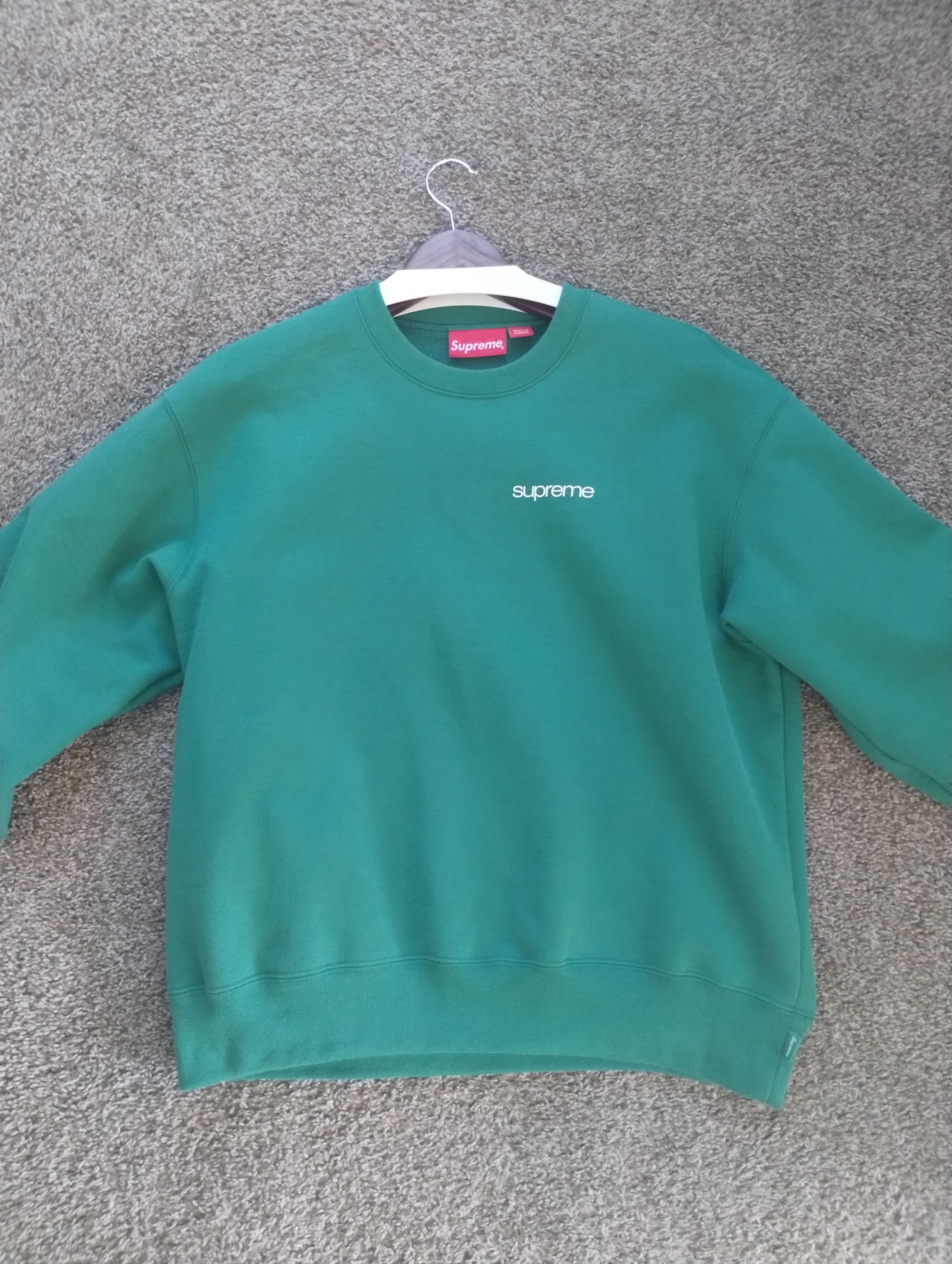 image of Supreme Nyc Crewneck 2023 Catalog in Emerald Green, Men's (Size Small)