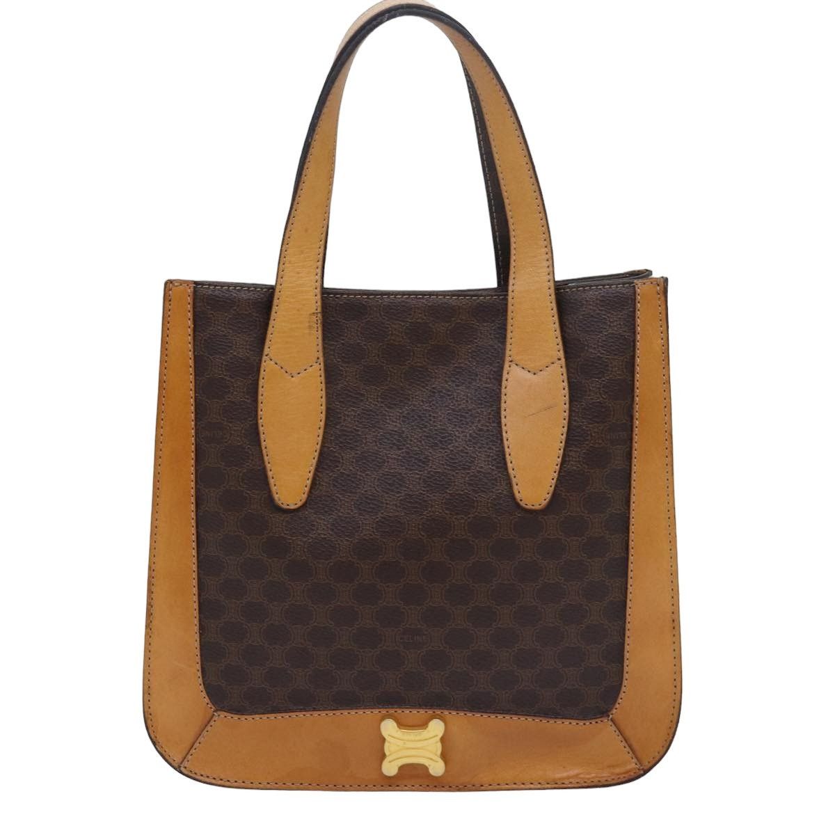 Celine CELINE Macadam Canvas Hand Bag Pvc Leather Brown Size ONE SIZE - 2 Thumbnail