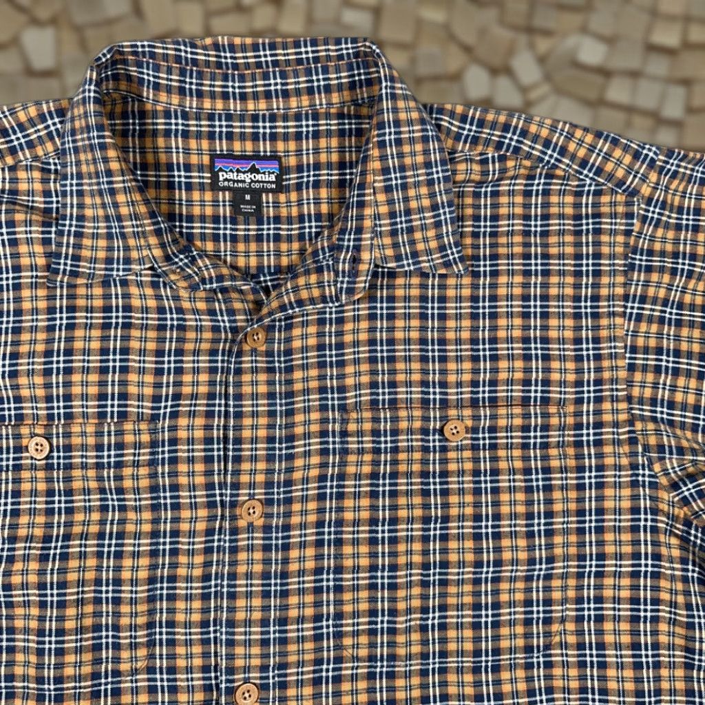 Patagonia Patagonia Shirt Adult MEDIUM Brown Blue Plaid Flannel Organic Cotton Outdoor Size US M / EU 48-50 / 2 - 1 Thumbnail