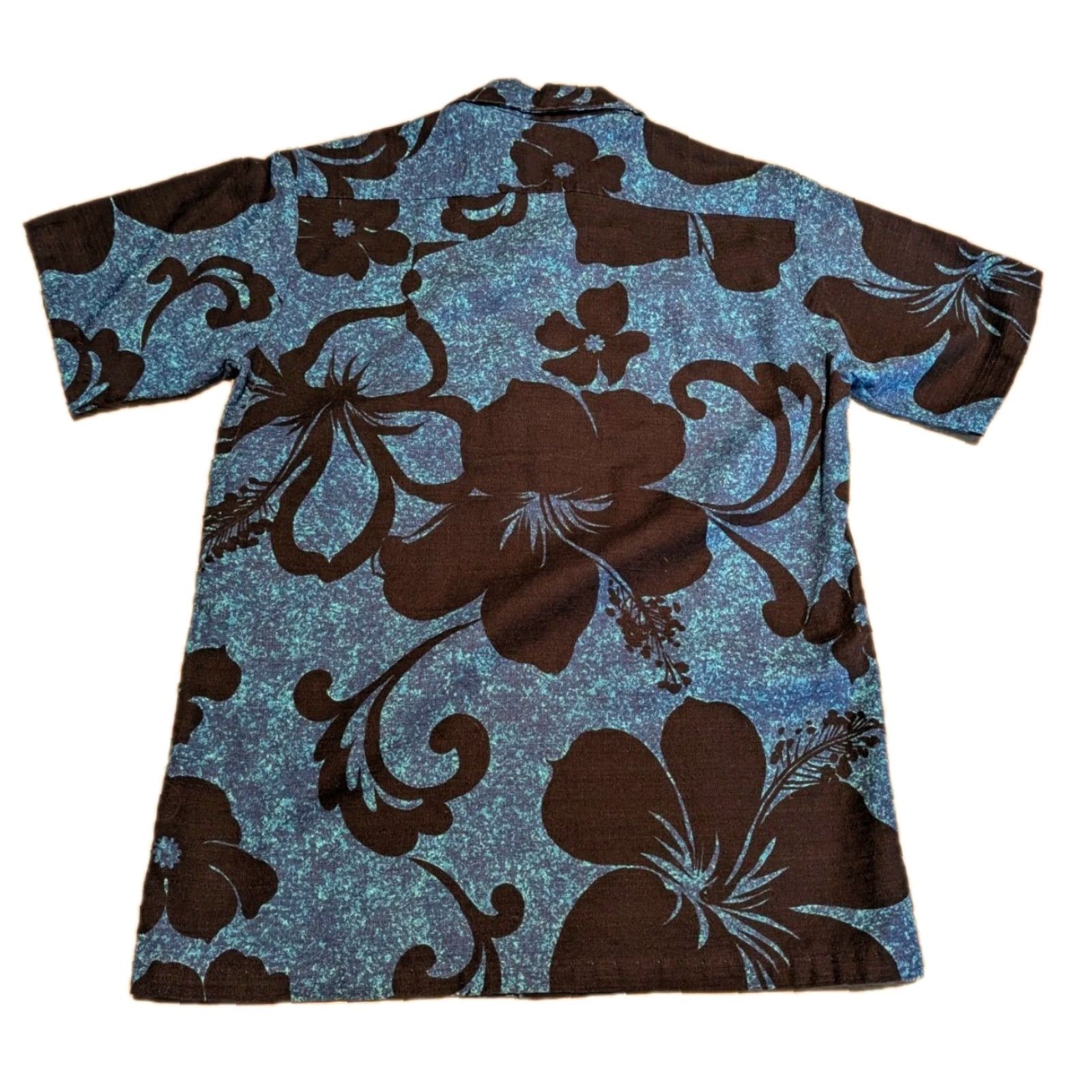Vintage VINTAGE Karen Ann Hawaiian Shirt Mens Small Blue Floral 1970s Cotton Short Sleeve 38" Chest 27" Length US Made Mens Size US S / EU 44-46 / 1 - 8 Thumbnail