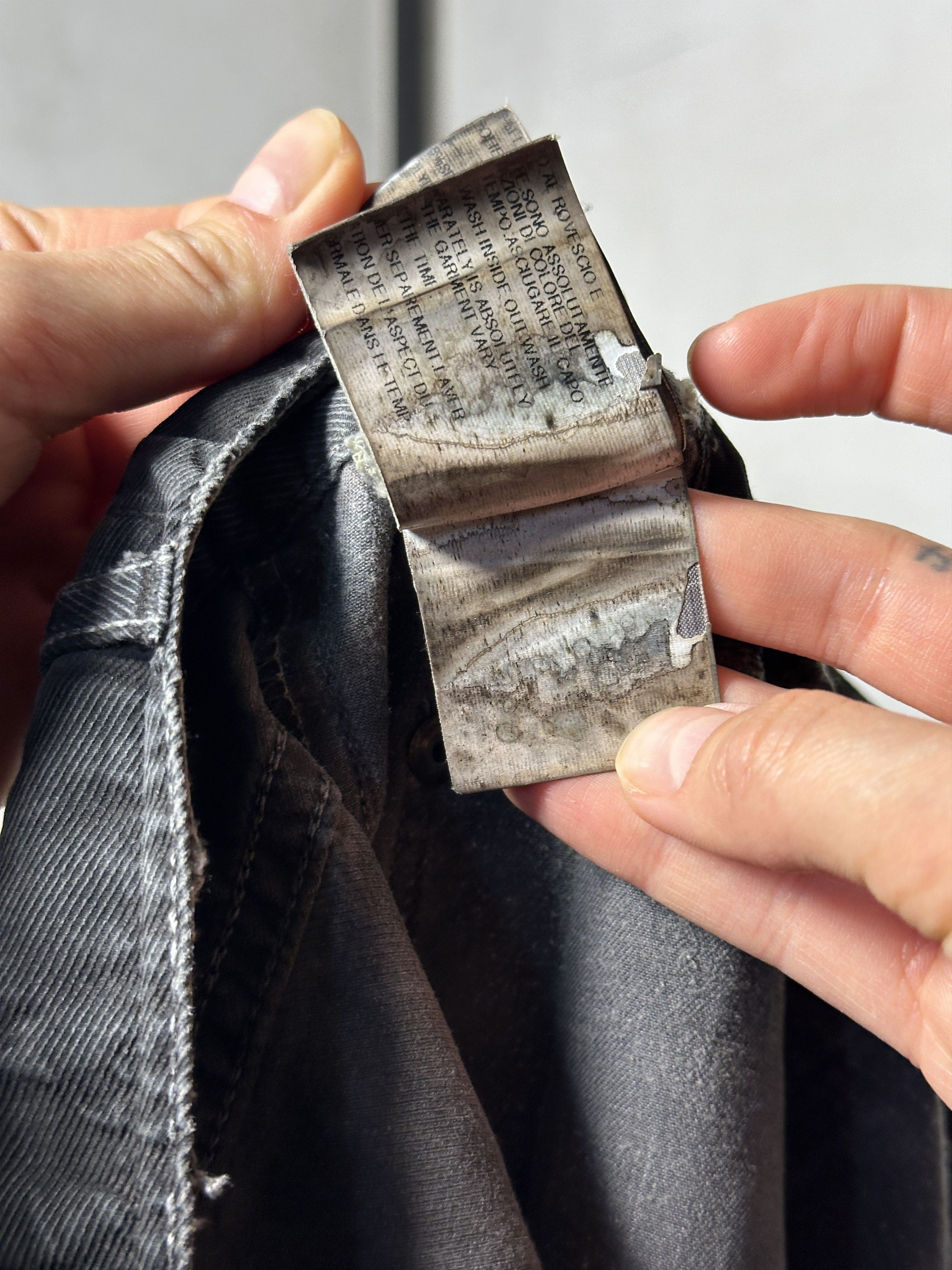 Rick Owens Rick Owens DRKSHDW FW11 Mud Waxed Detrit Cut Jeans Size US 28 / EU 44 - 18 Thumbnail