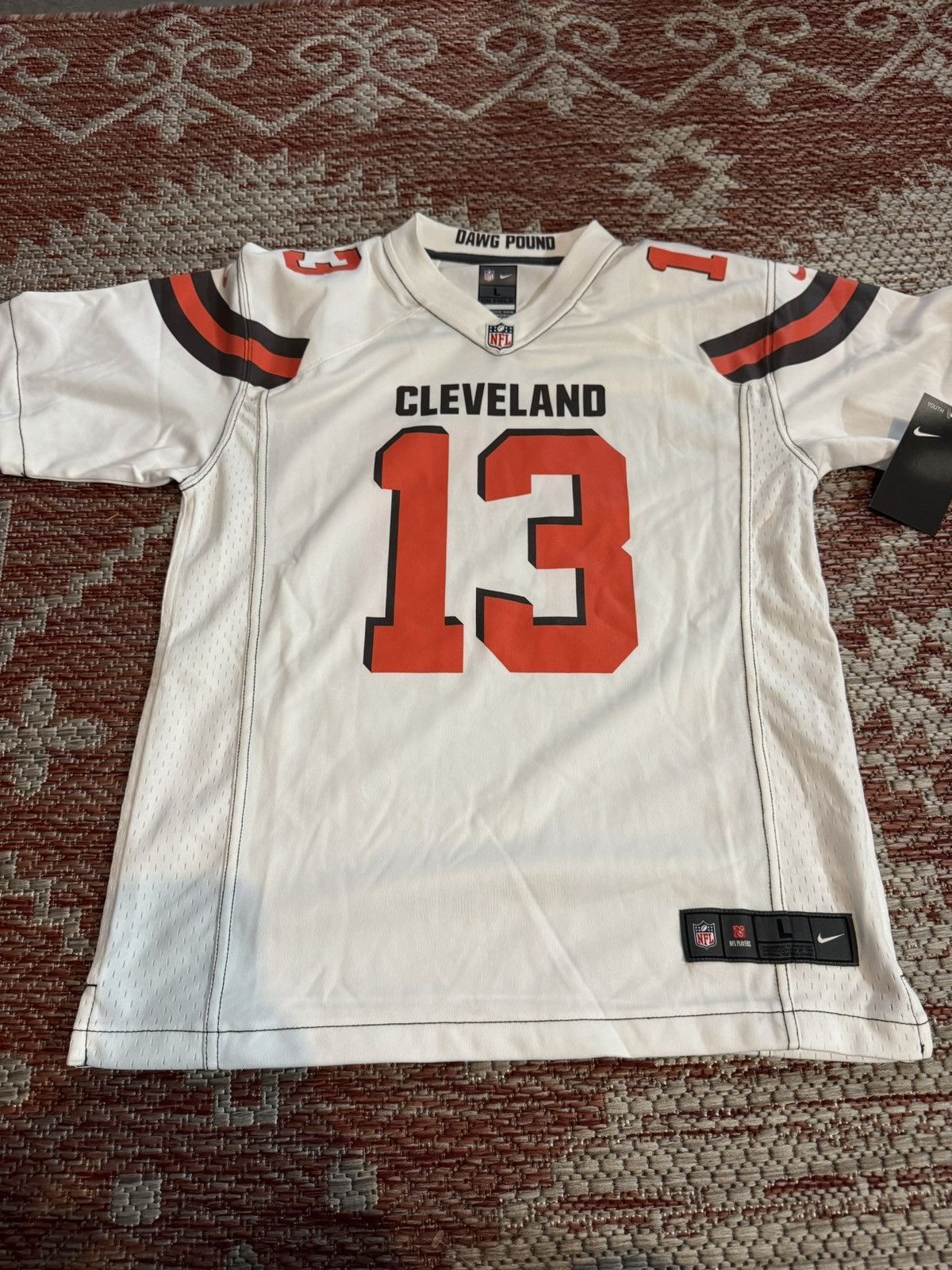 Nike Cleveland Browns Oder Beckham Jr White Jersey Sz Large Size US L / EU 52-54 / 3 - 1 Thumbnail